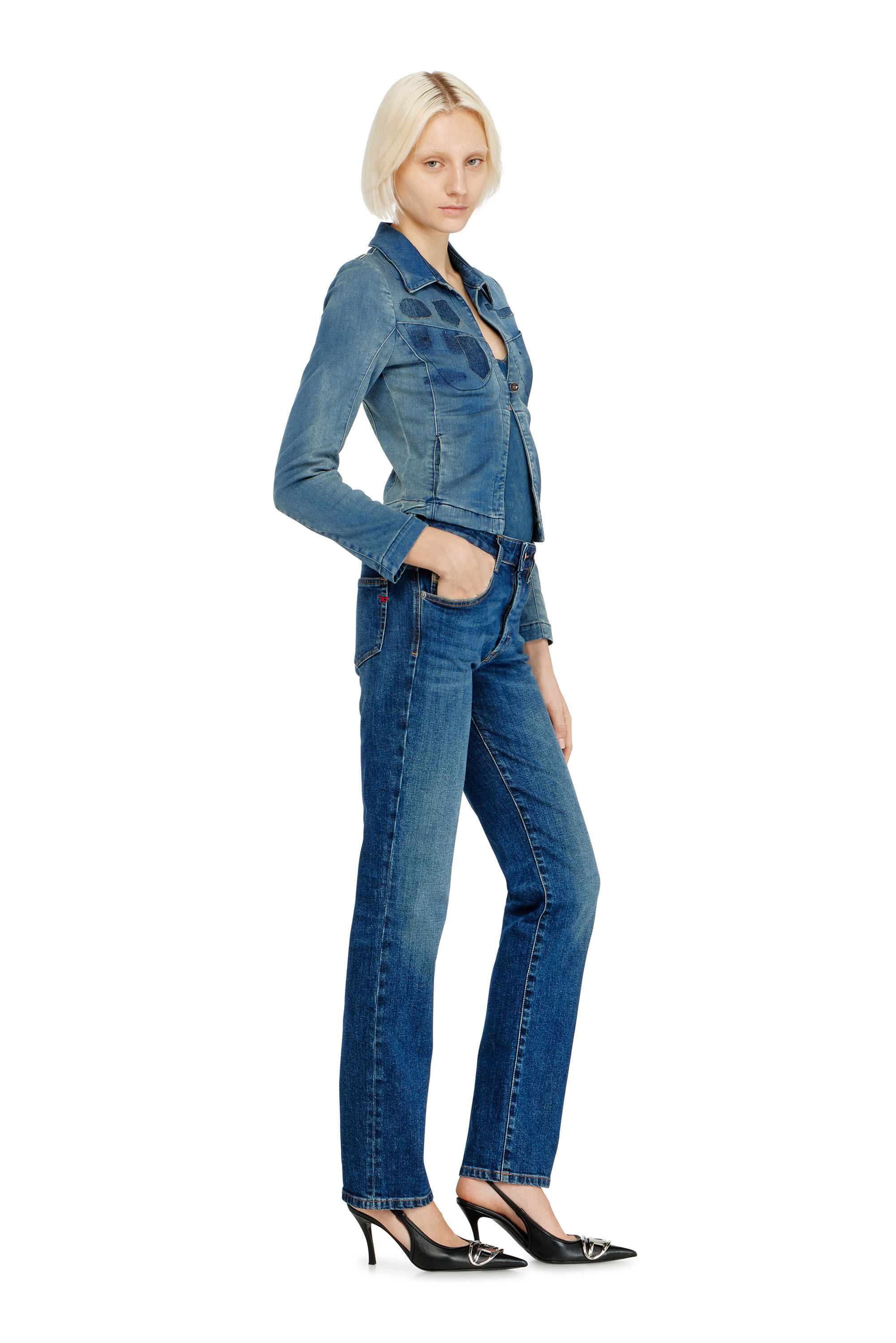 Diesel - Woman's Regular Jeans 1989 D-Mine 09I28, Dark Blue - 2