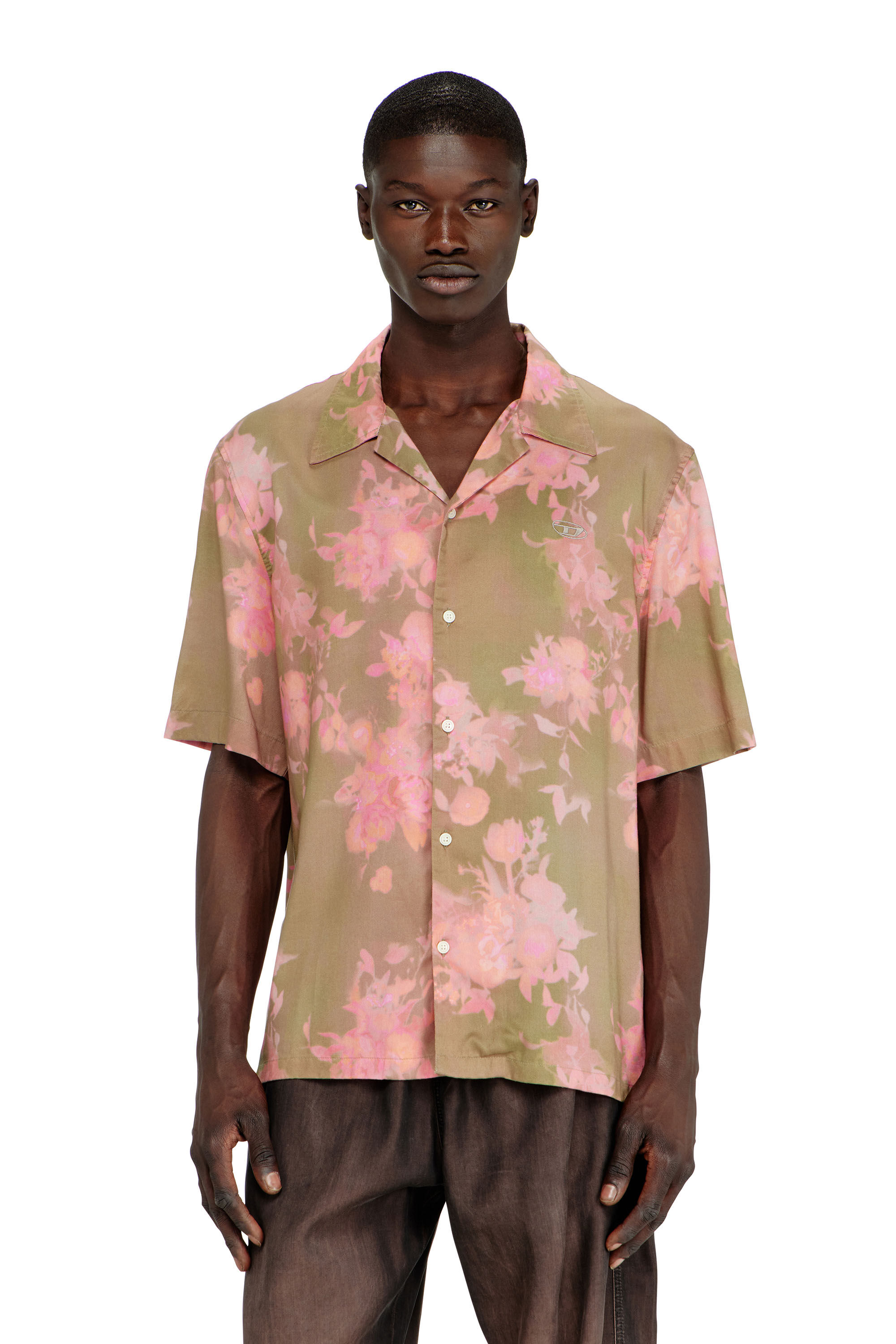 Diesel - S-BRAD-QMCE, Man's Lyocell shirt with all-over floral print in null - 3