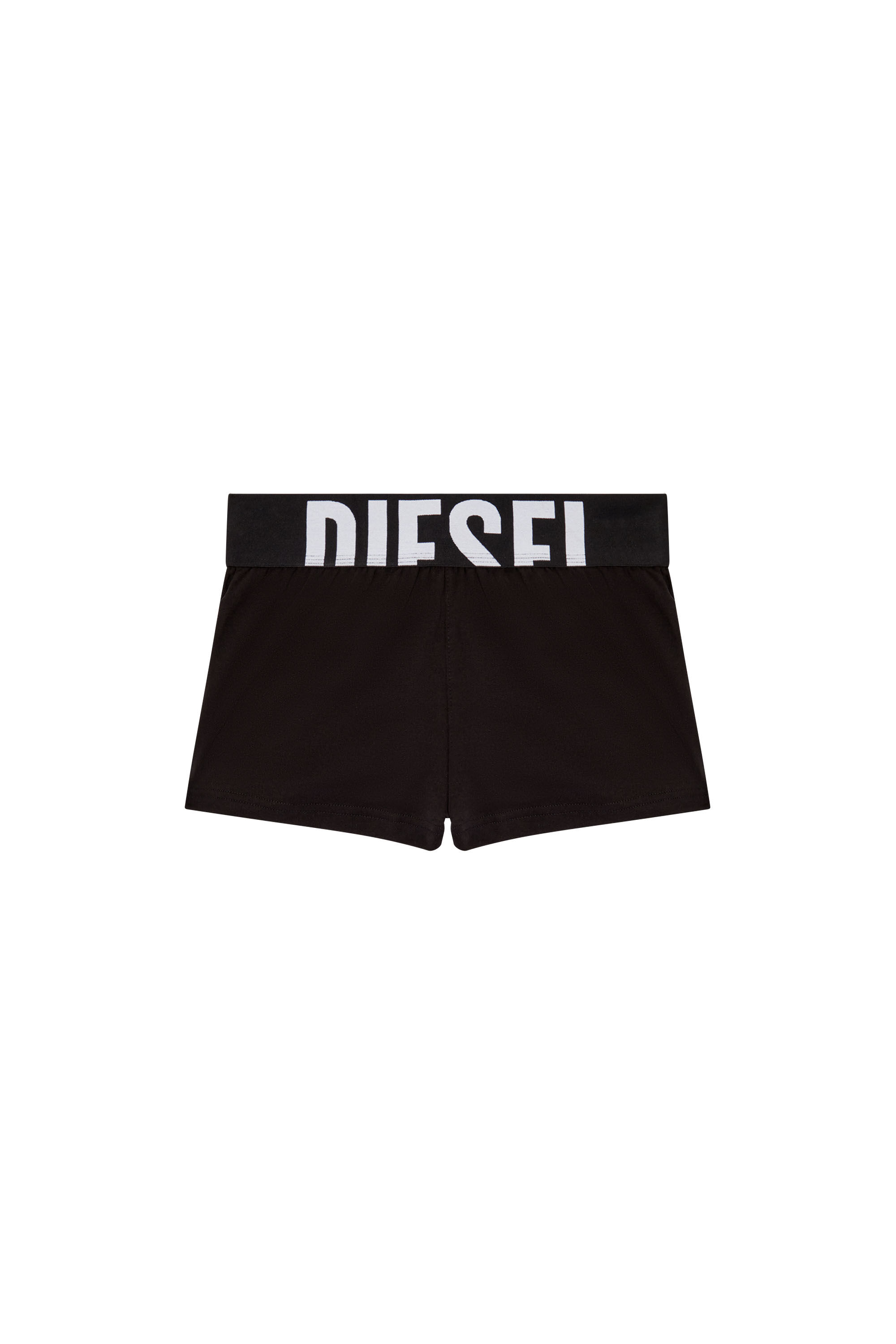 Diesel - ARIANNA-D-POP, Woman's Terry cotton shorts with cut-off logo in Black - 2