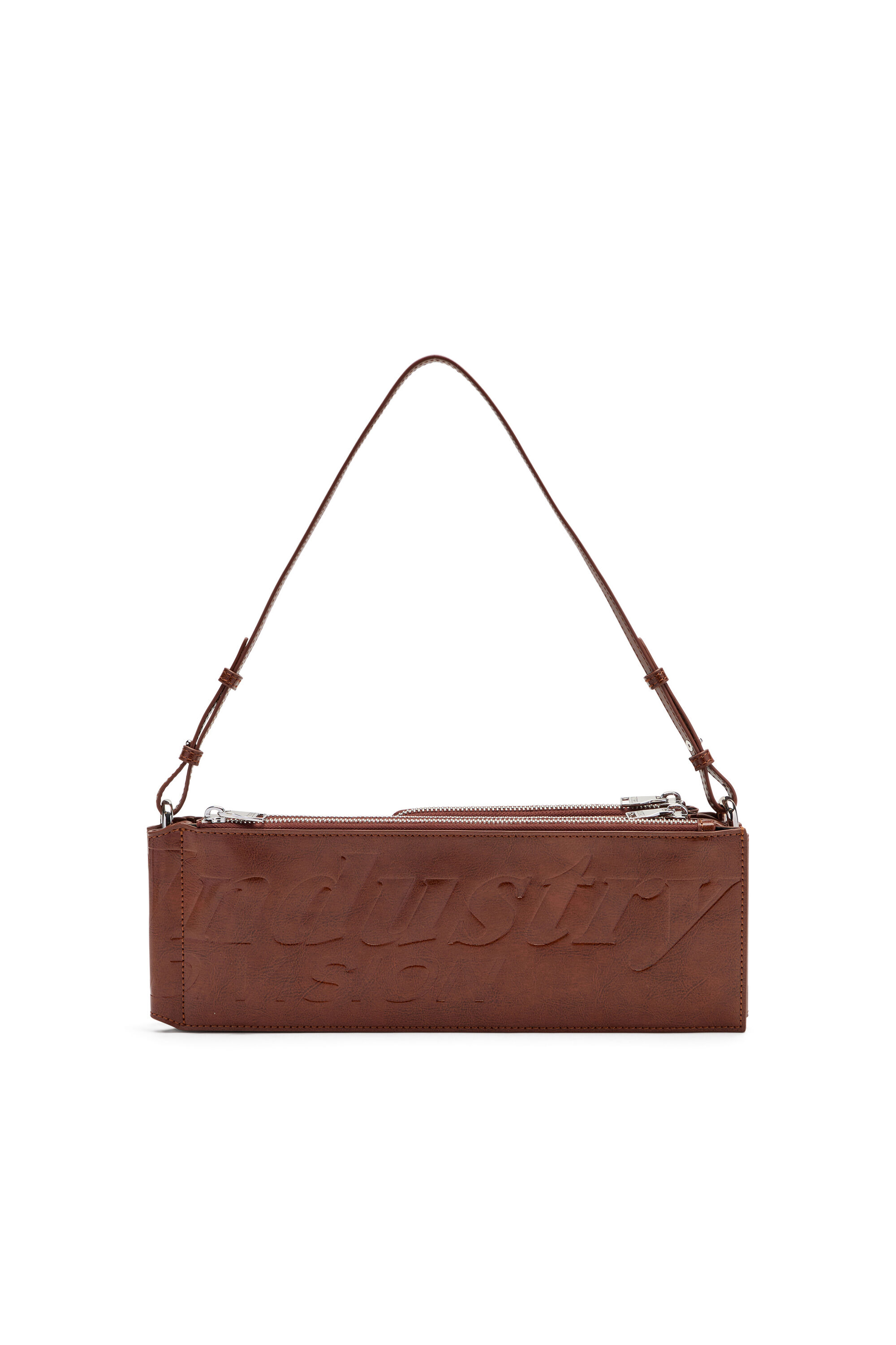 Diesel - FLAG-D SHOULDER BAG X, Unisex's Flag-D-Modular logo-embossed shoulder bag in Brown - 3