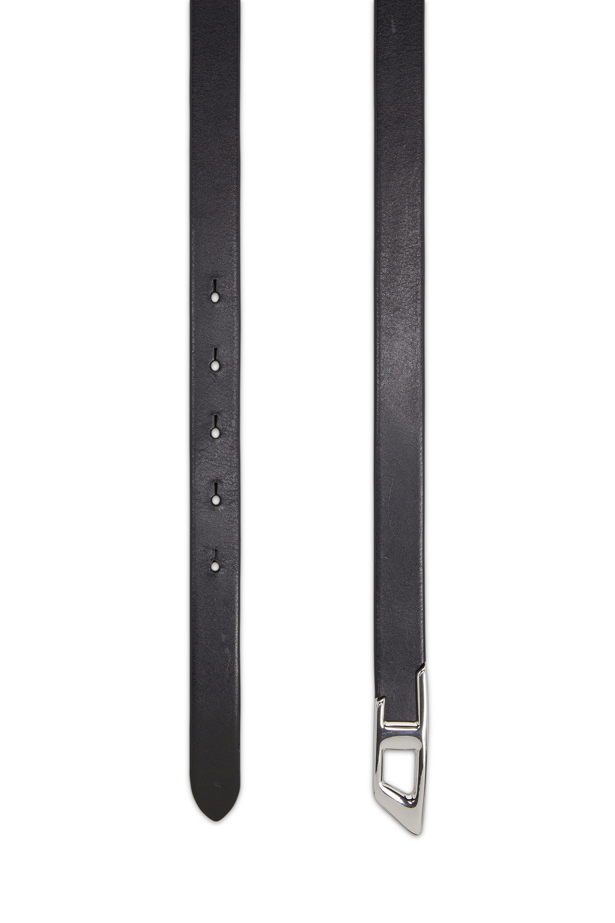 Diesel - B-D LOGO 2.0 20, Woman's 2 cm leather belt with metal D buckle in Black - 5