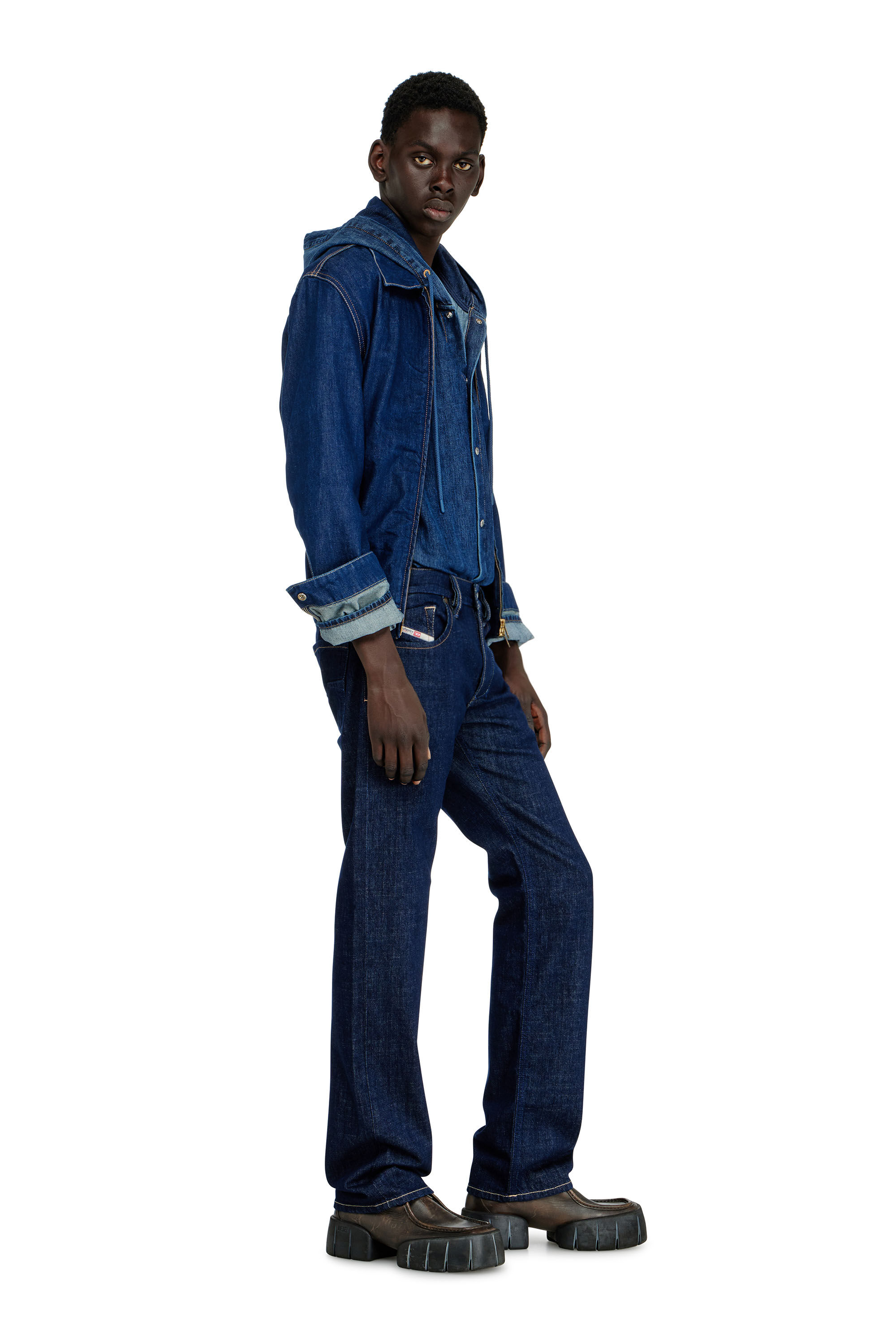 Diesel - Man's Regular Jeans 1985 Larkee 007EQ, Dark Blue - 2