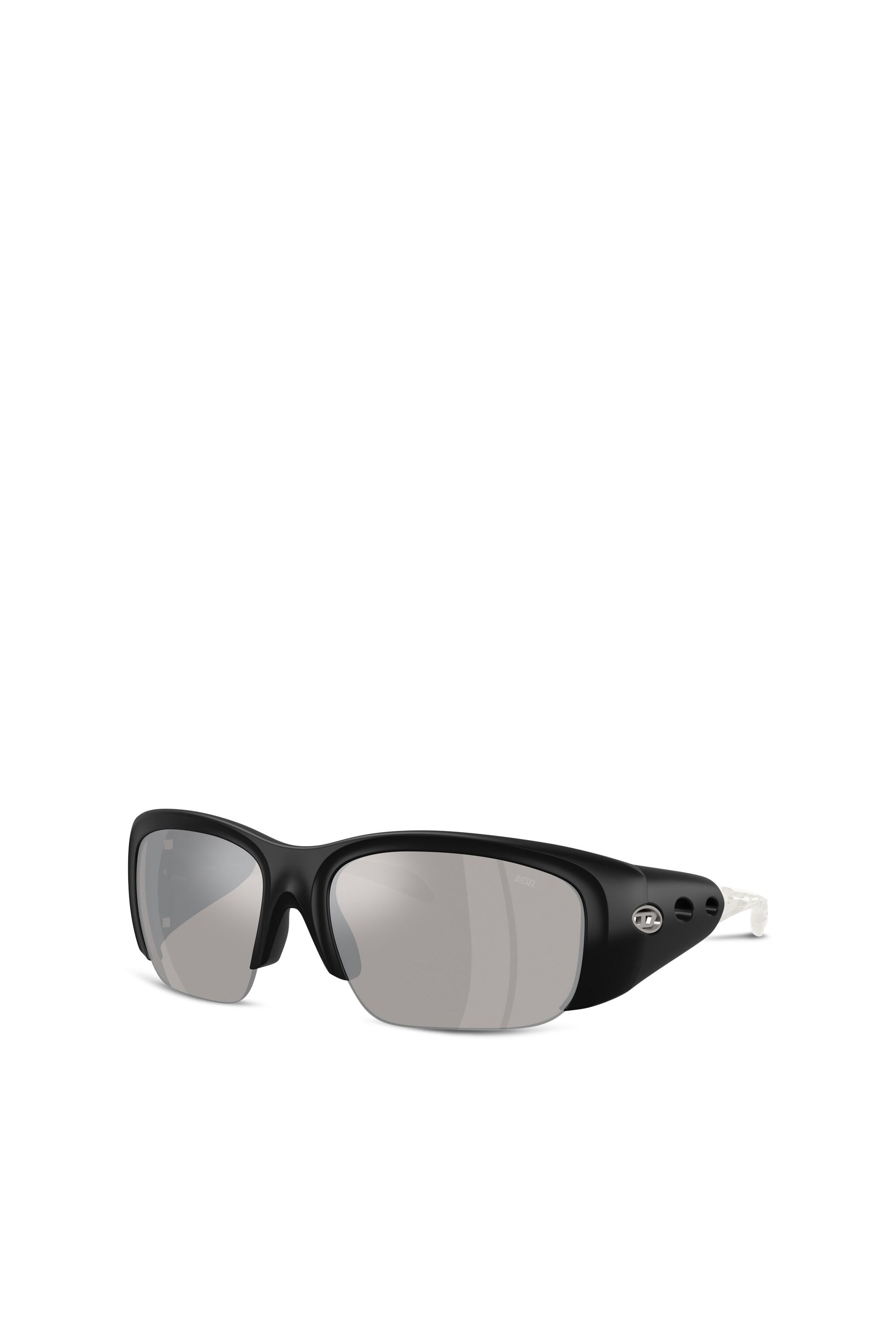 Diesel - 0DL3016U, Unisex's Wrap-around shape sunglasses in Black/Grey - 4