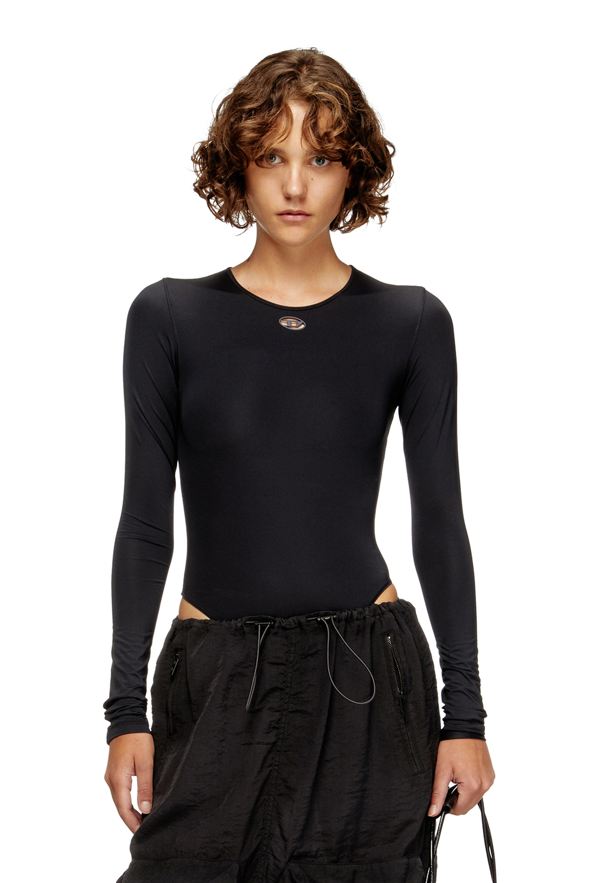 Diesel - ANGELINA-UTLT, Woman's Stretch Nylon bodysuit in Black - 5