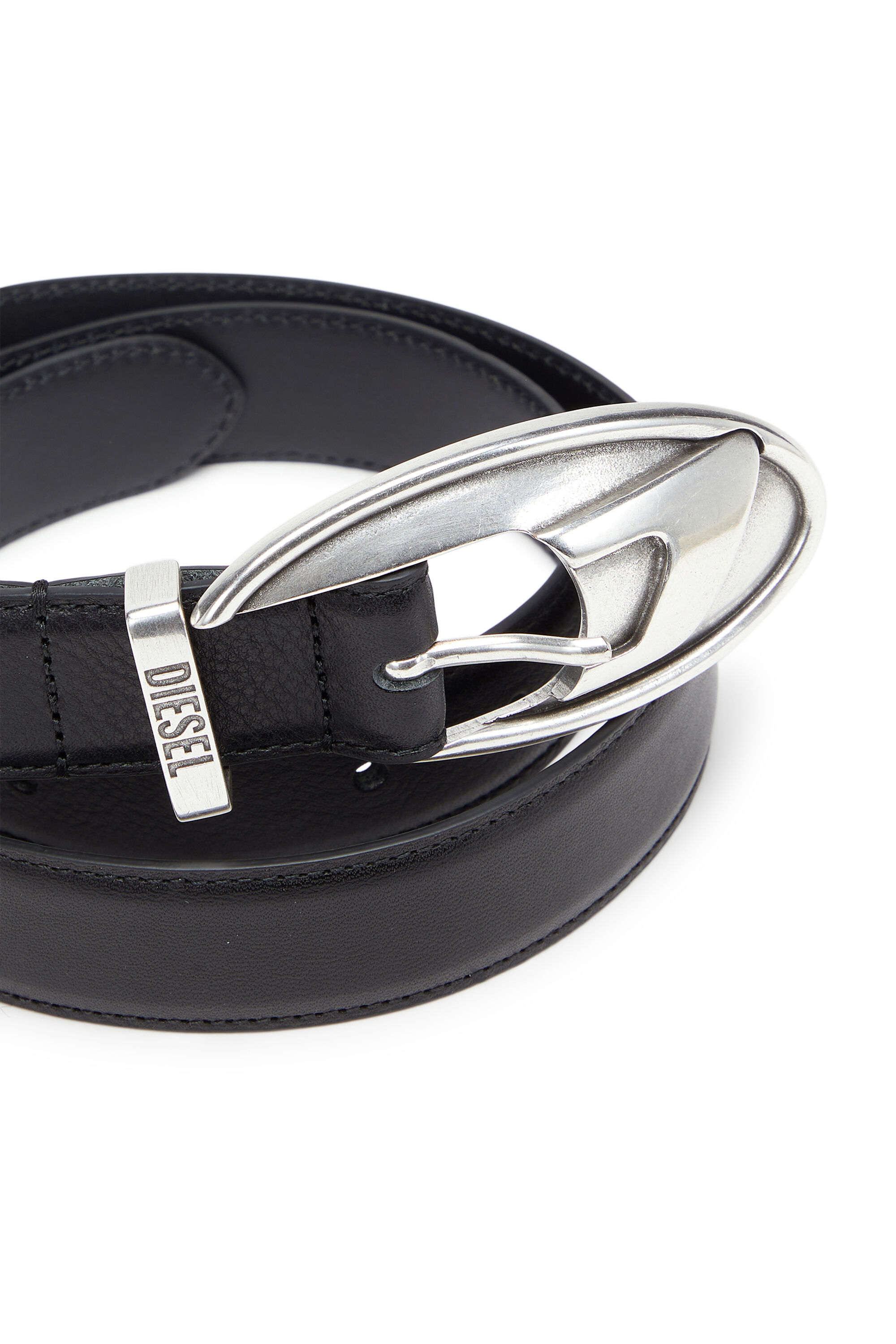 Diesel - B-D ROP 30, Unisex's 3 cm belt in bonded leather in Black - 3