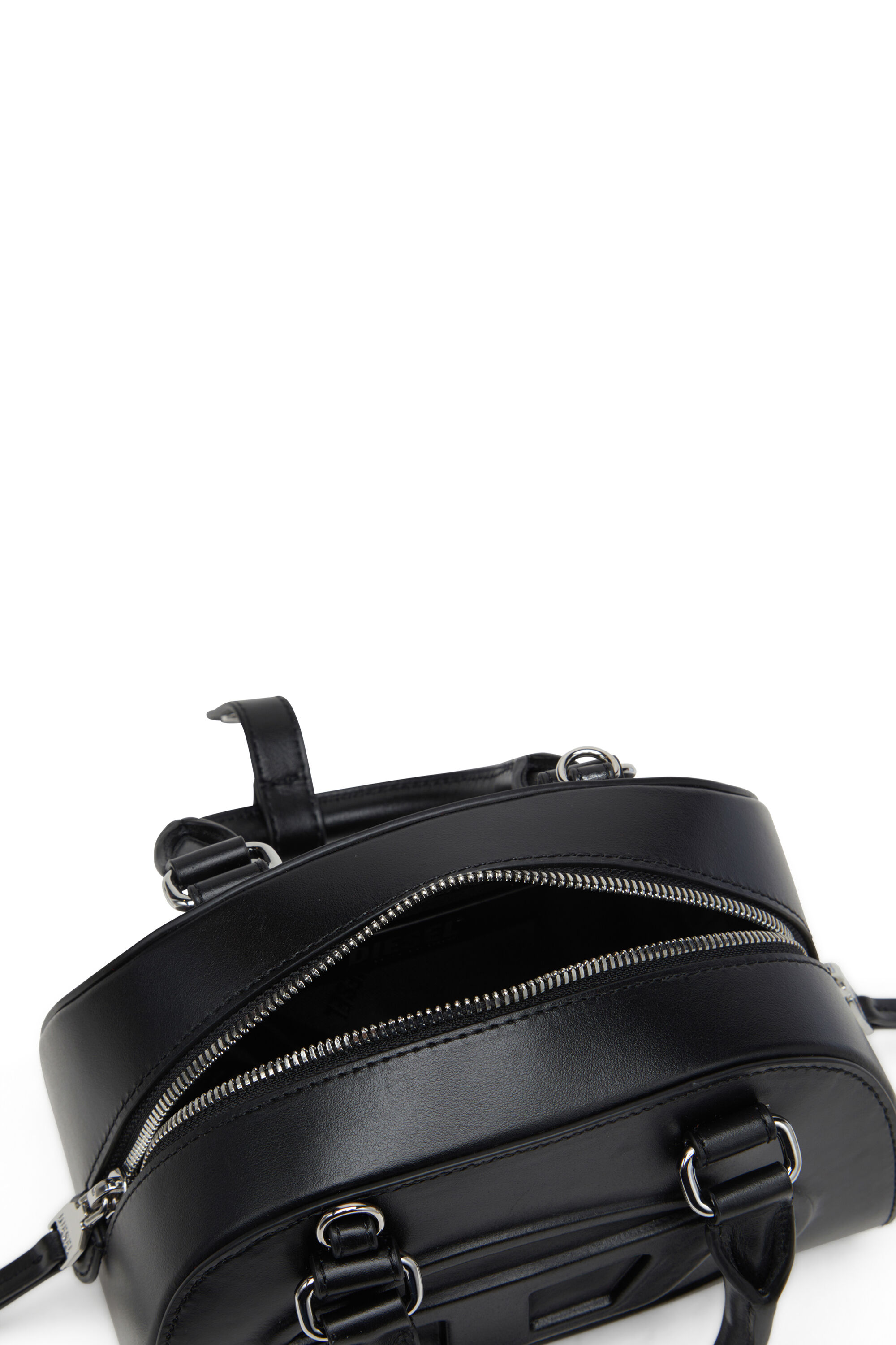 Diesel - 1DR DOME CROSSBODY, Woman's 1DR Dome-Leather mini bowling bag in Black - 4