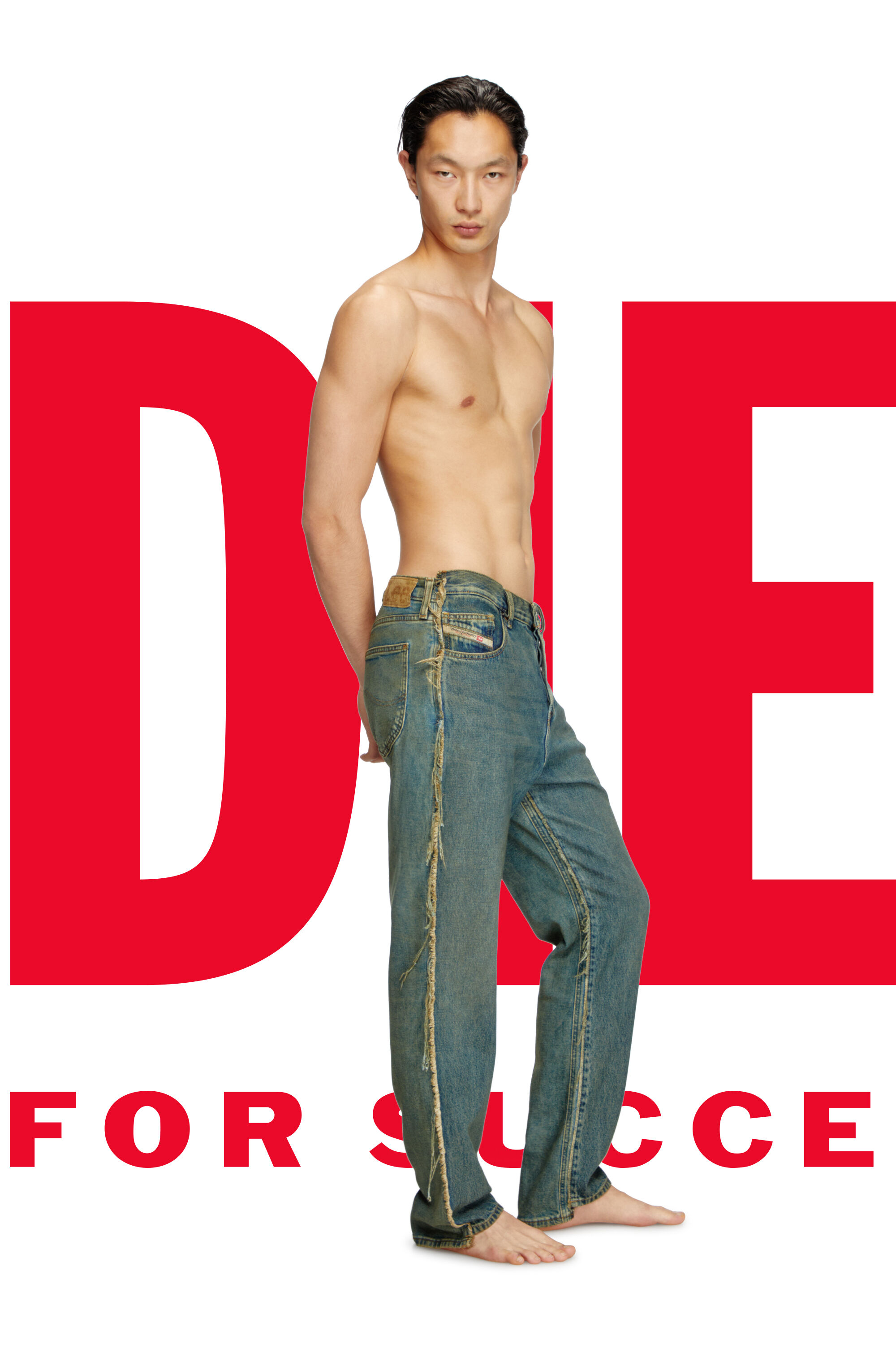 Diesel - Man's Regular Jeans Dieseloves 03 09M98, Dark Blue - 1