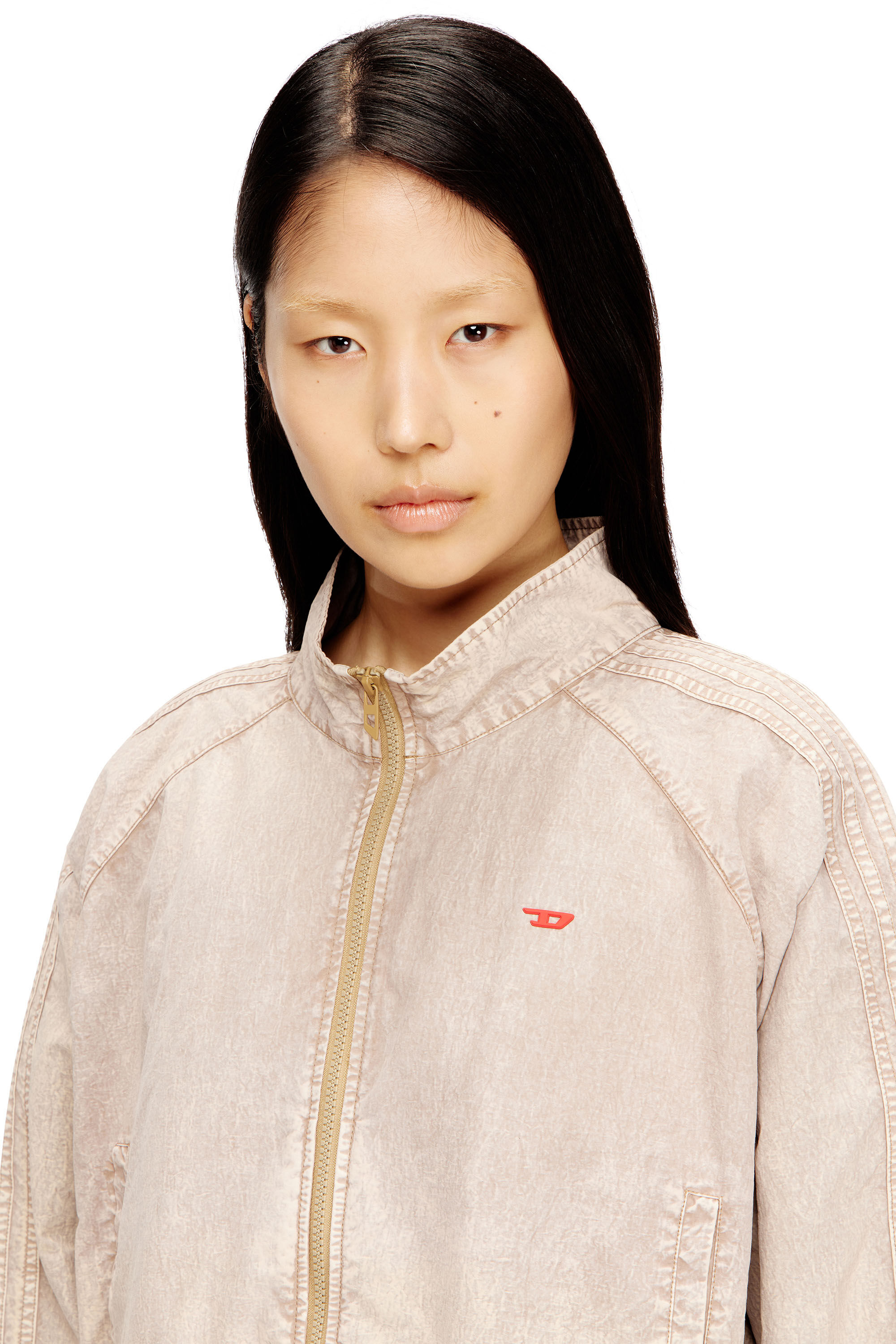 Diesel - G-ARDEN, Woman's Windbreaker in treated Taslan in Beige - 5