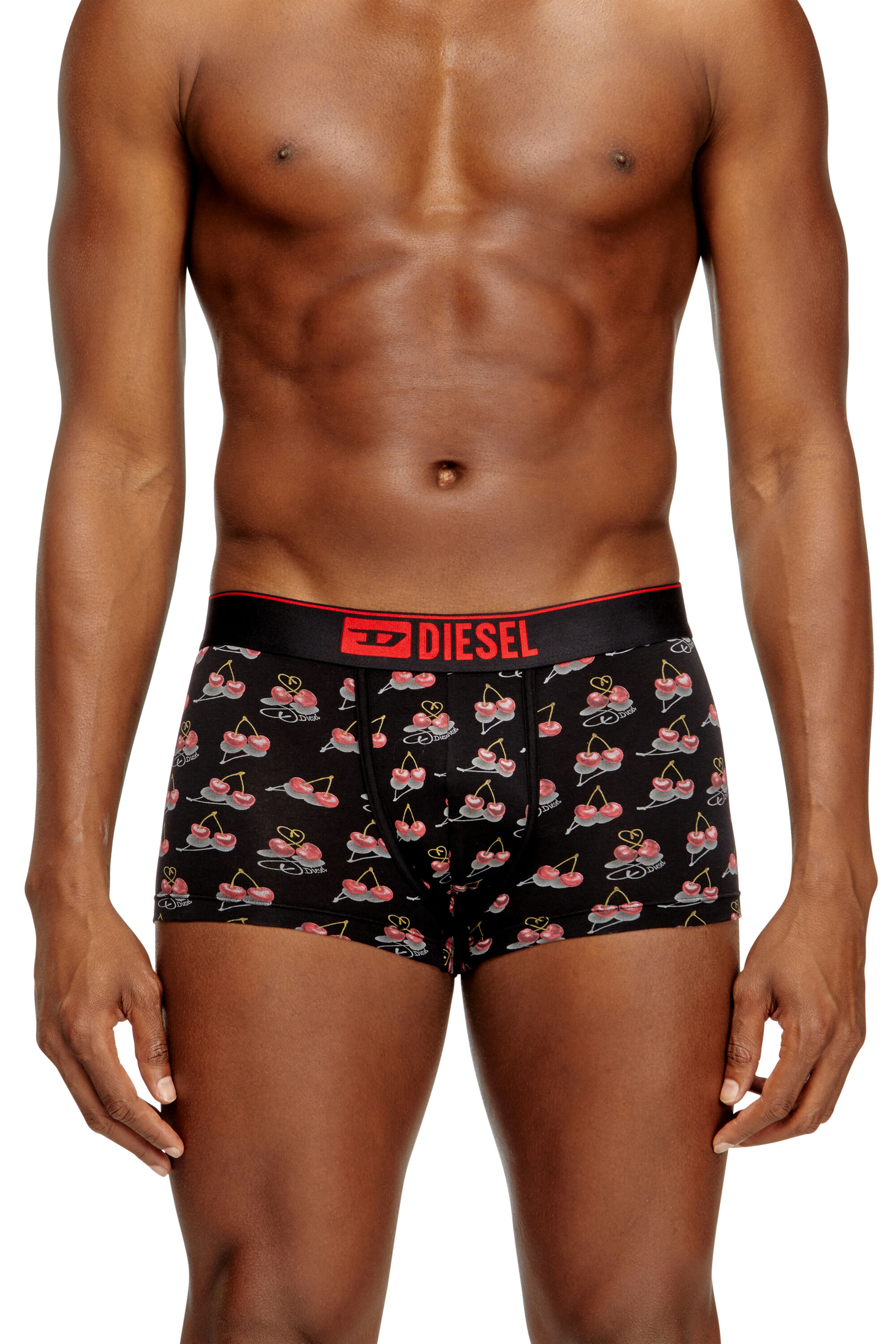Diesel - DAMIEN-GFT-3PACK, Man's 3-pack of cherry-heart boxer shorts in Black/Red - 3