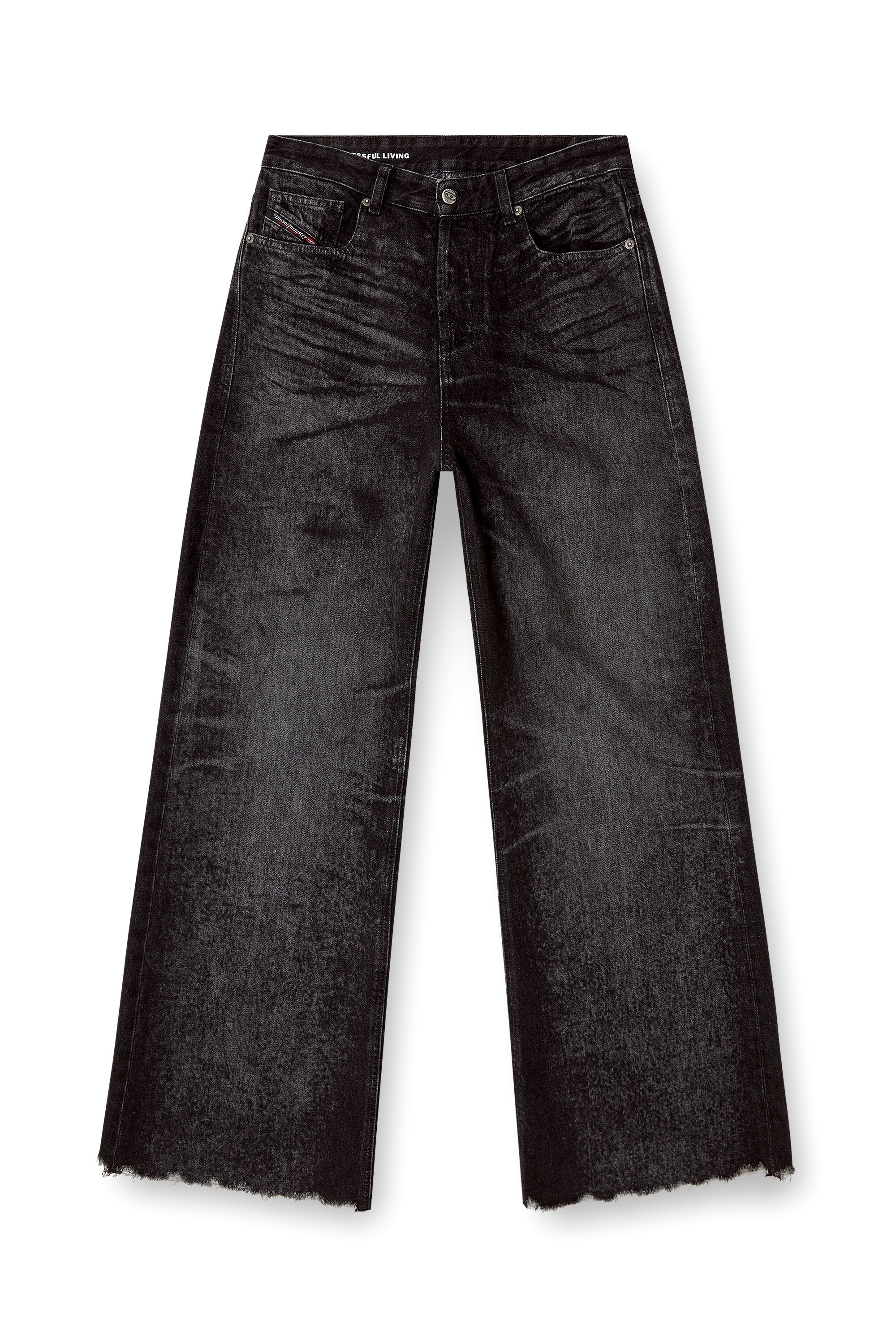 Diesel - Woman's Relaxed Jeans 1996 D-Sire 007DB, Black/Dark grey - 2