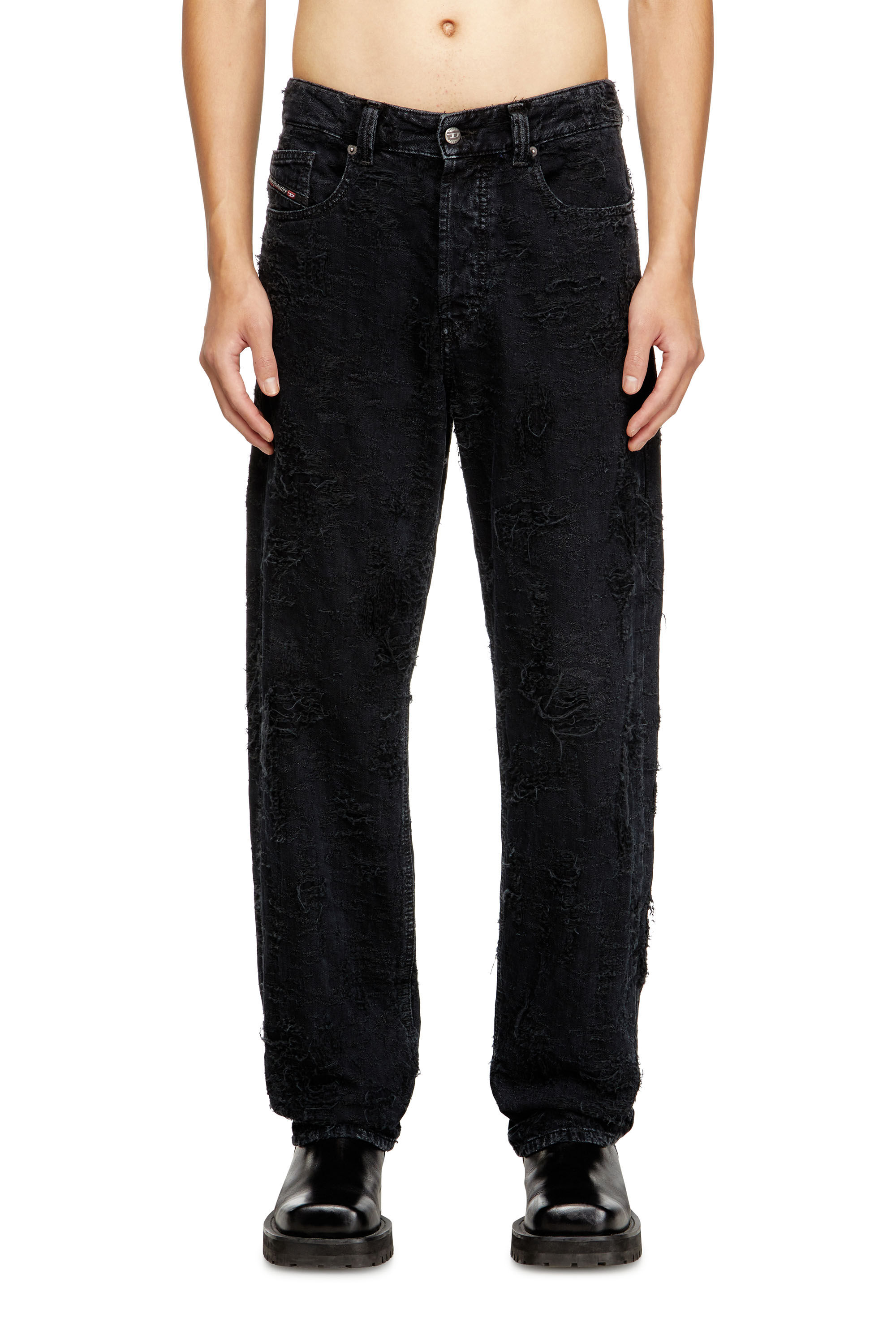 Diesel - Man's Regular Jeans 2024 D-Macs 007BW, Black/Dark grey - 3