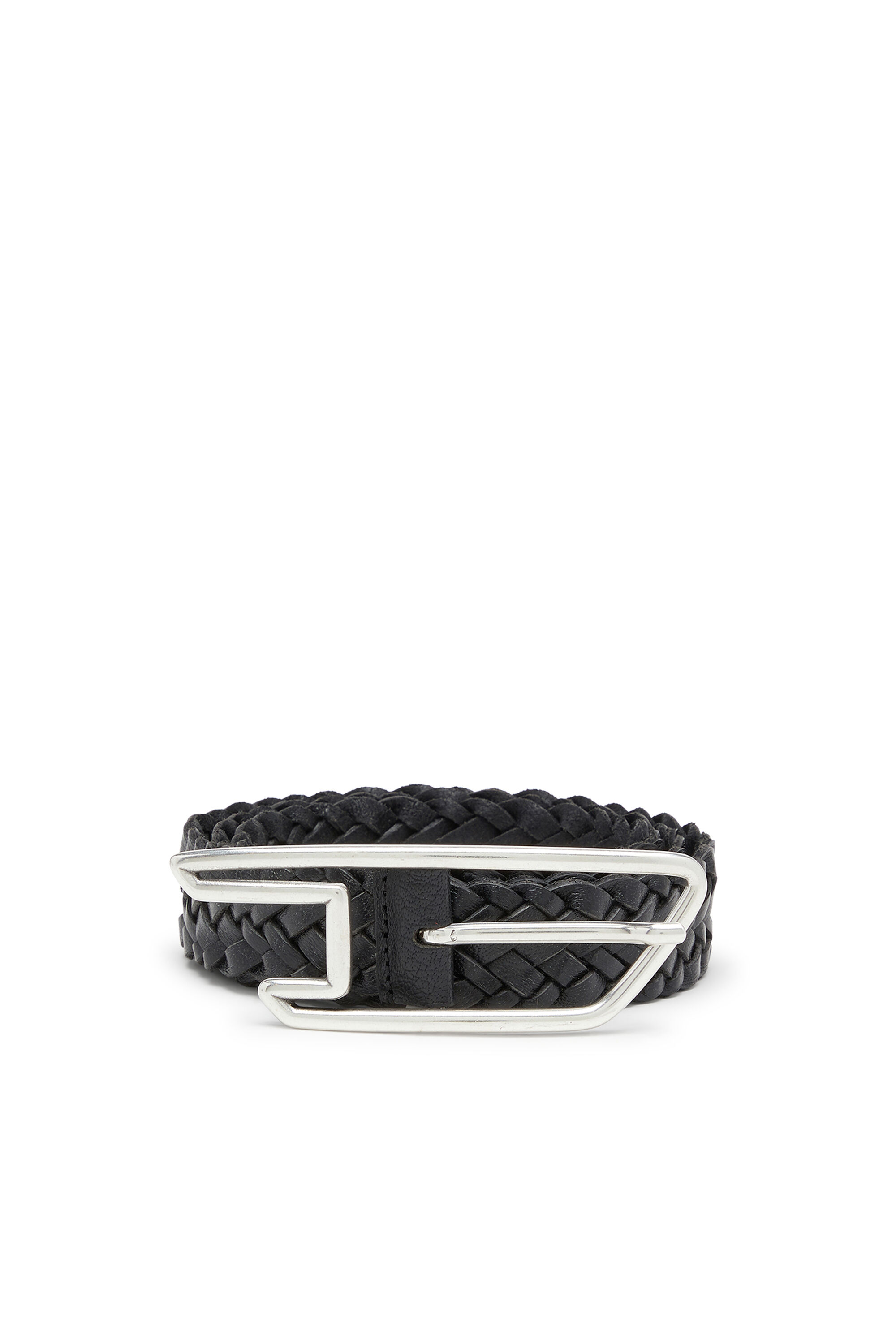 Diesel - B-D LINE 30 BRAIDERED, Unisex's 3 cm belt in braided leather in Black - 1