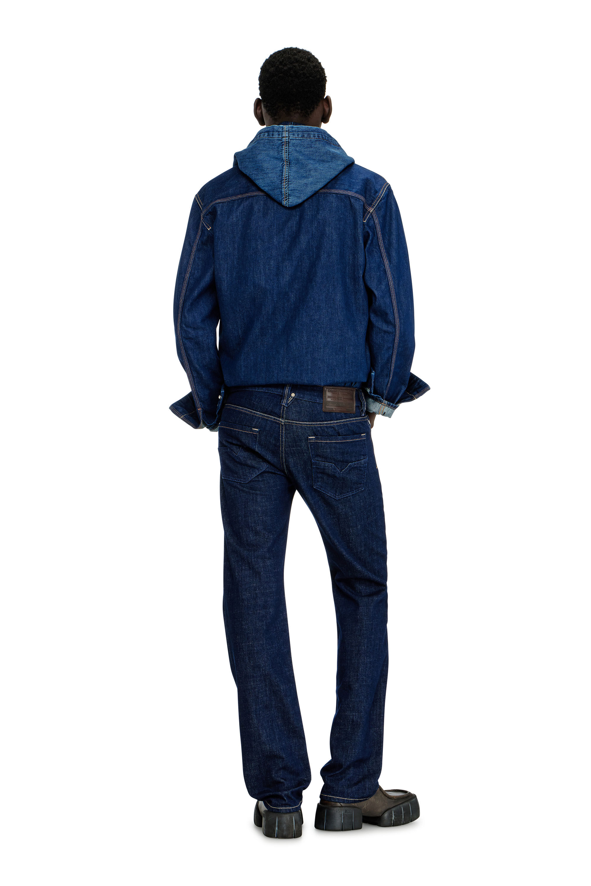 Diesel - Man's Regular Jeans 1985 Larkee 007EQ, Dark Blue - 3