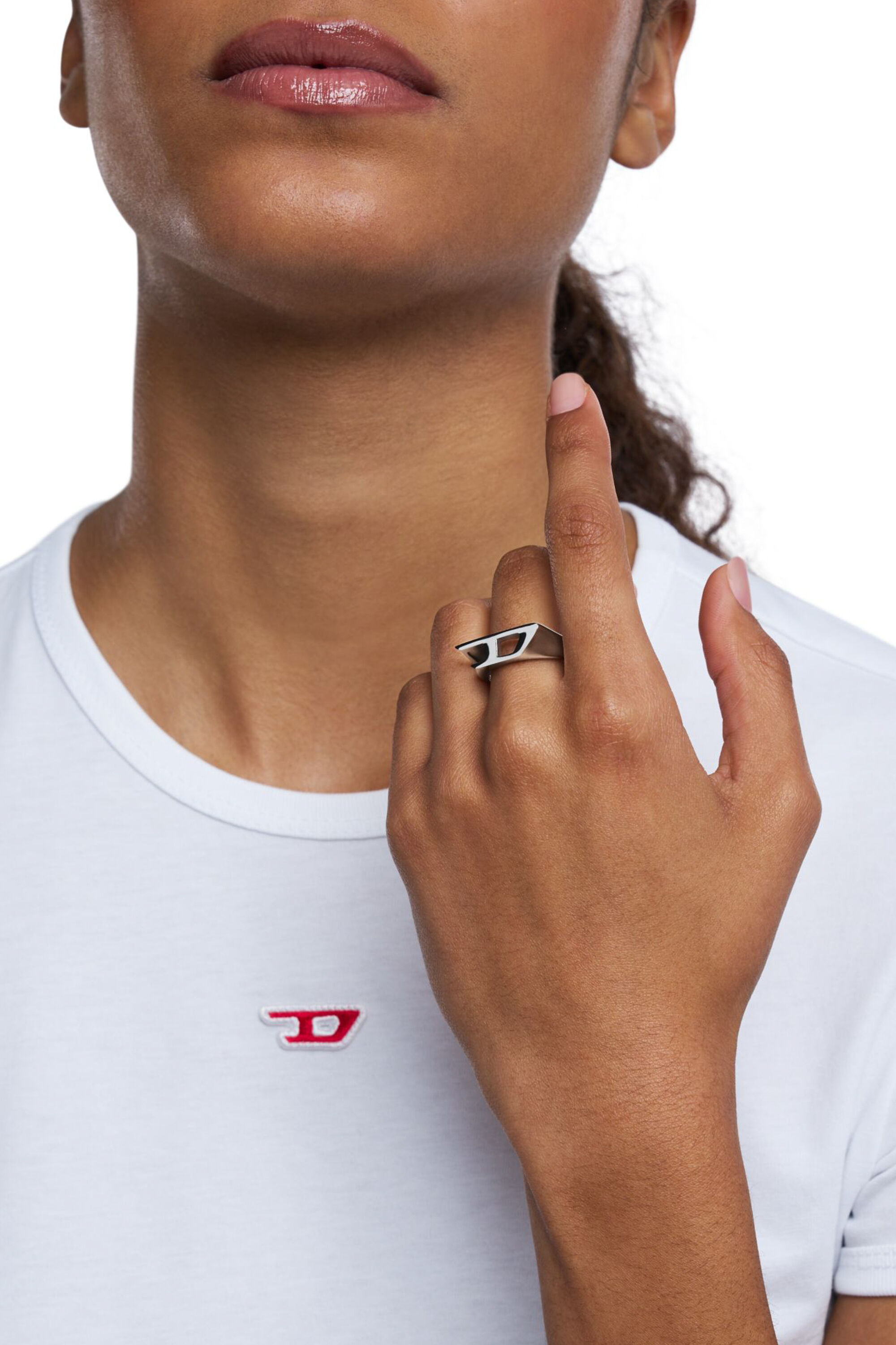 Diesel - DX1638040 JEWELLERY, Unisex's Stainless steel signet ring in Silver - 4