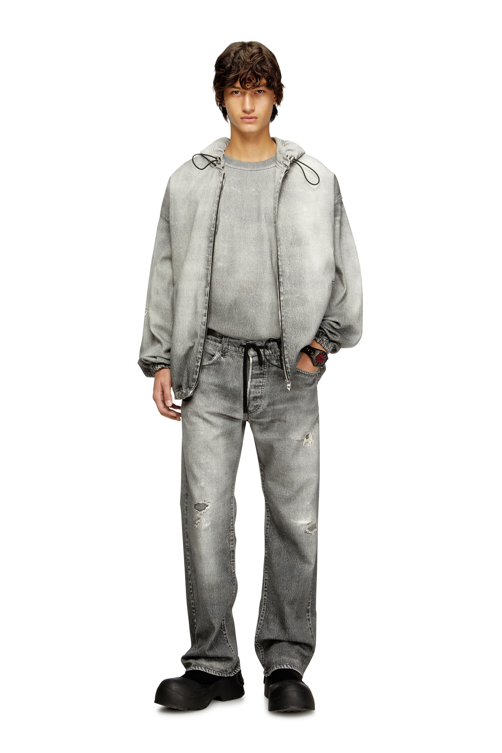 Diesel - Man's Relaxed 2080 D-Reel Joggjeans&reg; 068US, Grey - 1