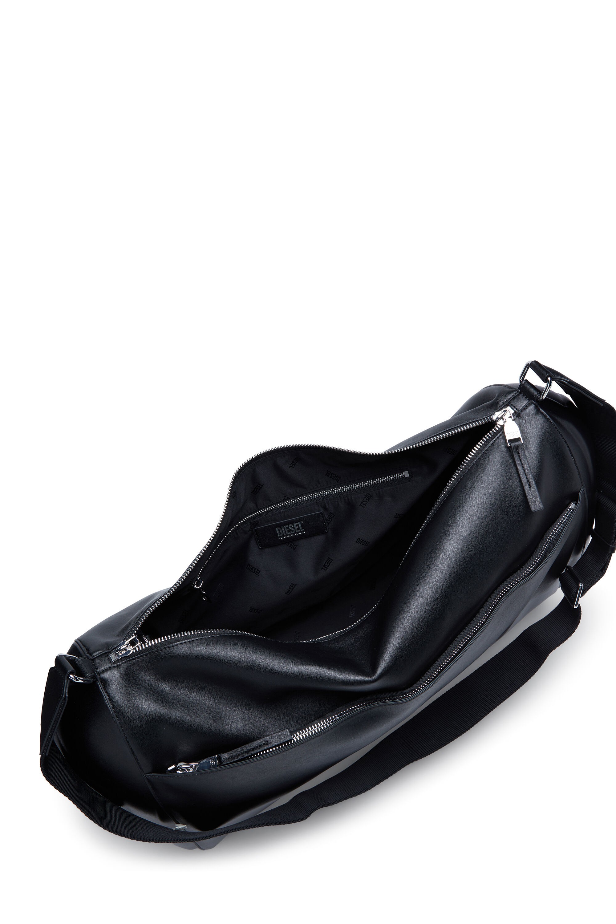 Diesel - LOAD-D DUFFLE X, Unisex's Load-D-Duffle bag with hard-shell logo sides in Black - 3