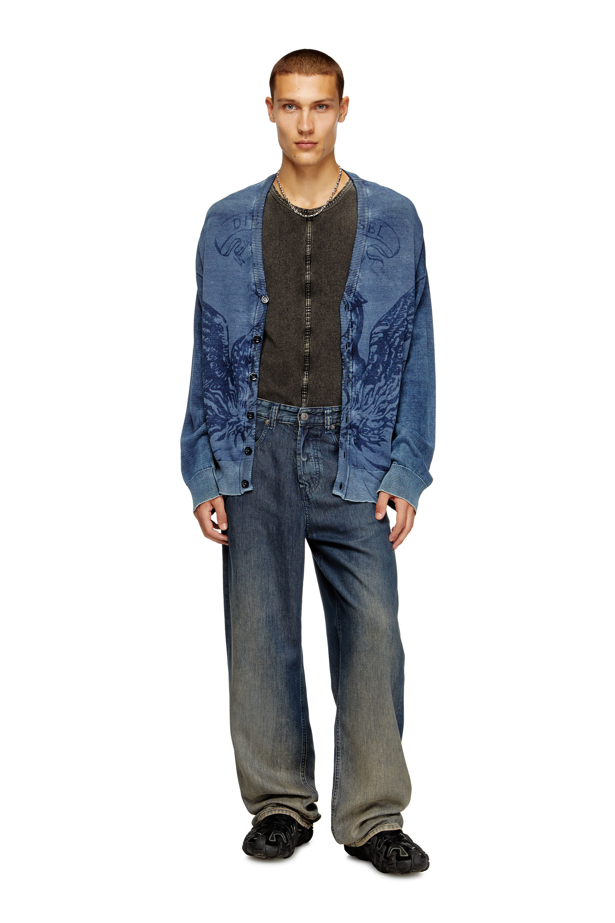 Diesel - Man's Relaxed Jeans 2001 D-Macro 068TD, Dark Blue - 1