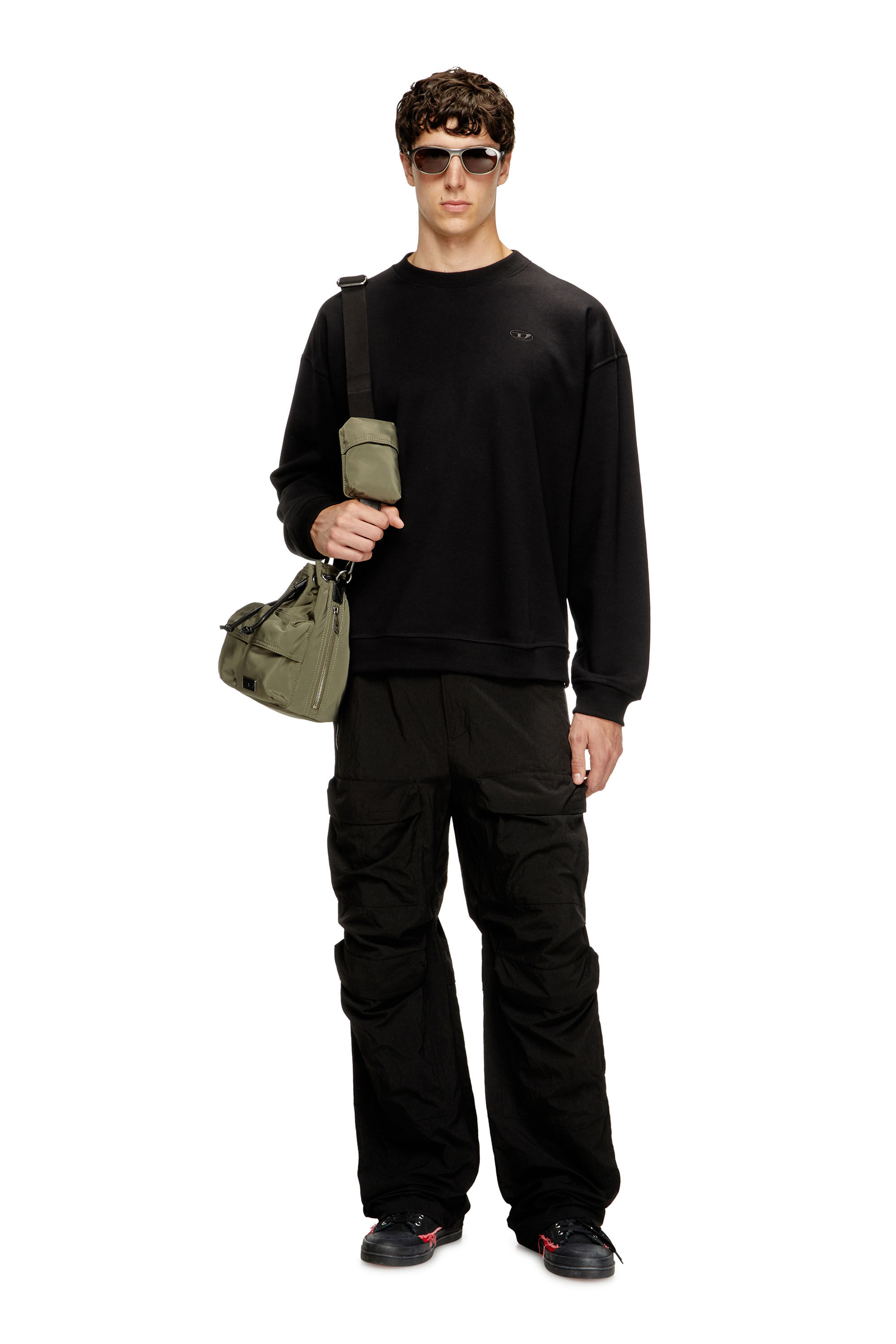 Diesel - S-BOXT-T2, Man's Sweatshirt with Oval D logo in Black - 1