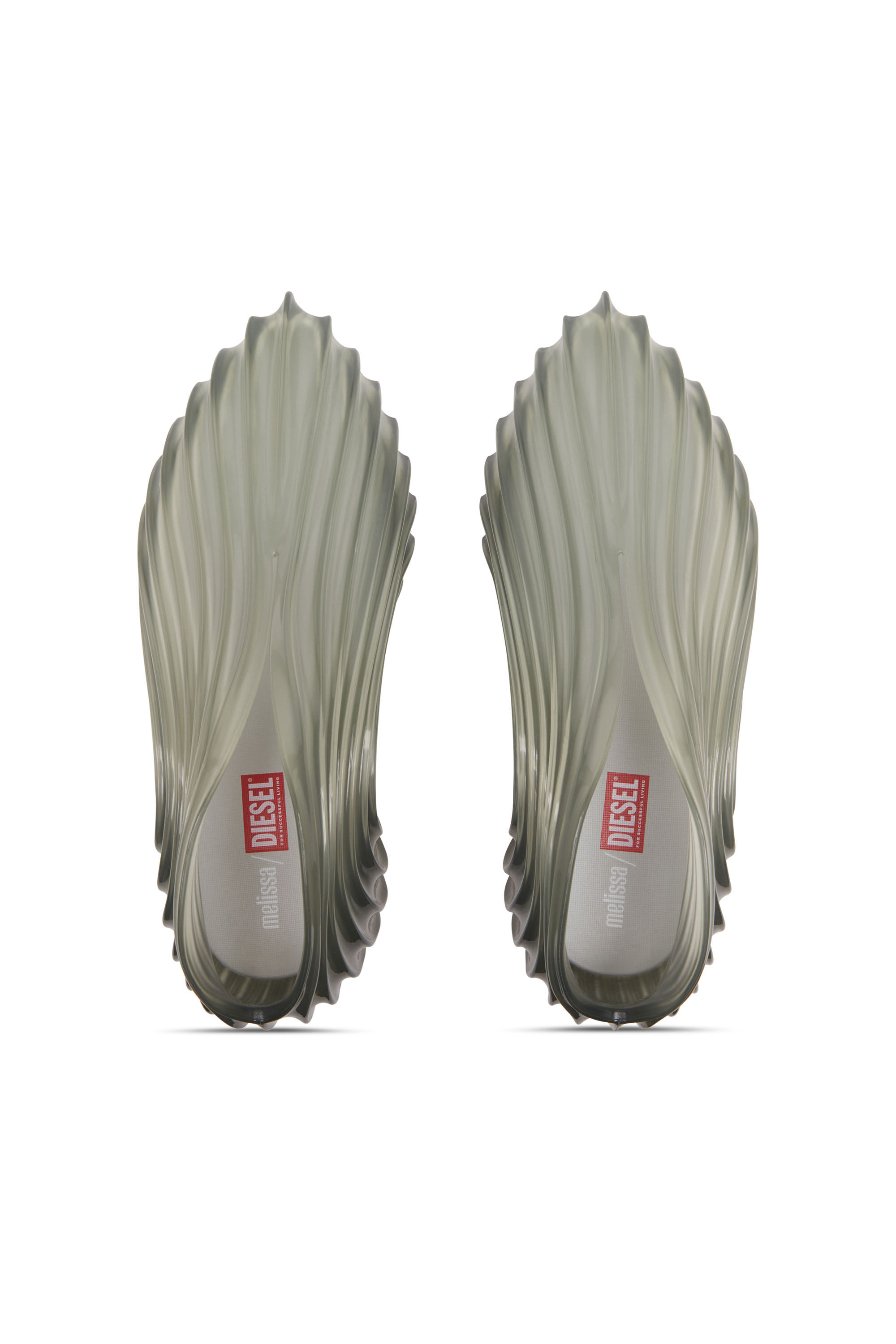 Diesel - MELISSA QUANTUM SNEAKERS X, Unisex's Slip-on sneaker in Melflex&reg; in Light Grey - 4