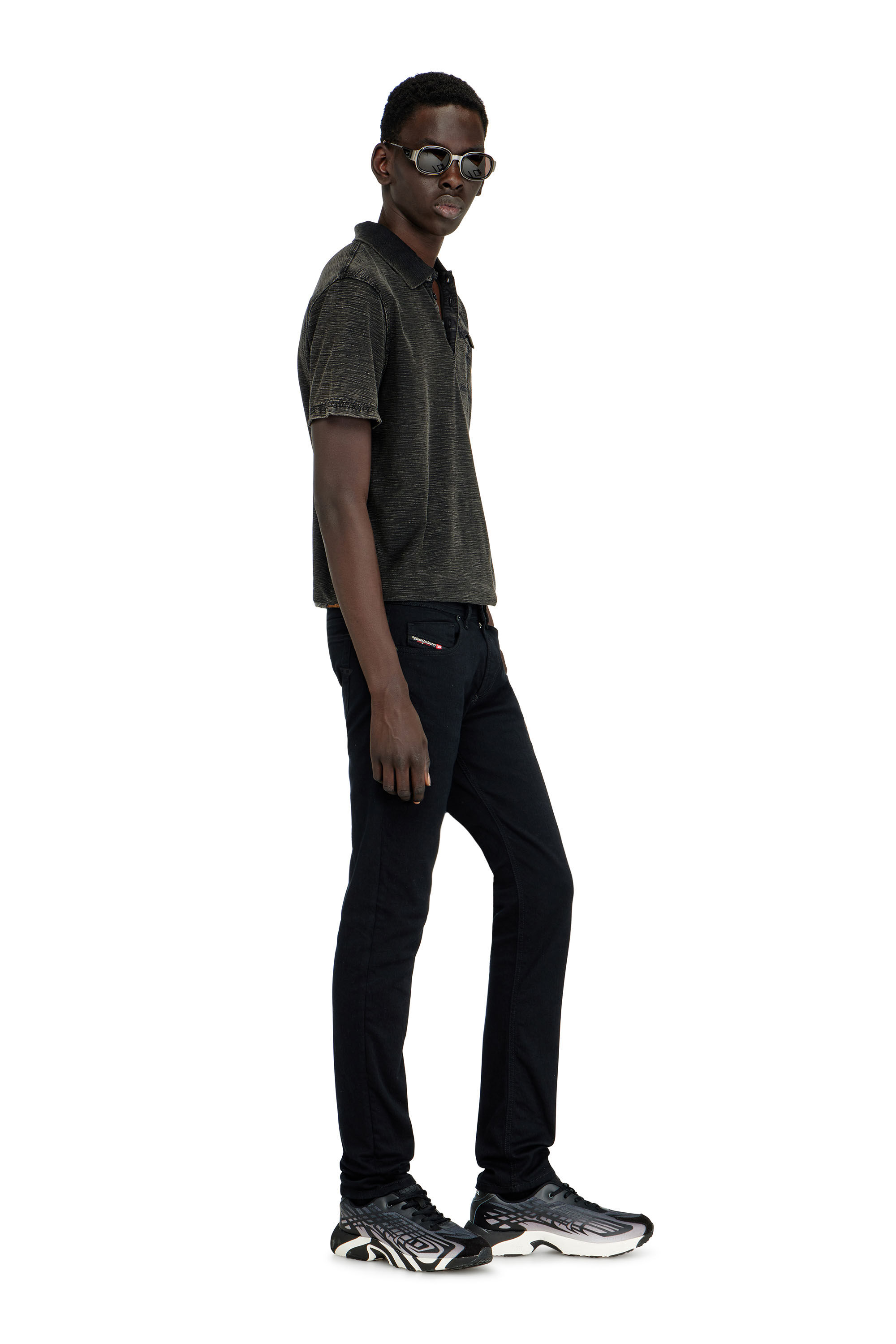 Diesel - Man's Skinny Jeans 1979 Sleenker 09C51, Black/Dark grey - 2