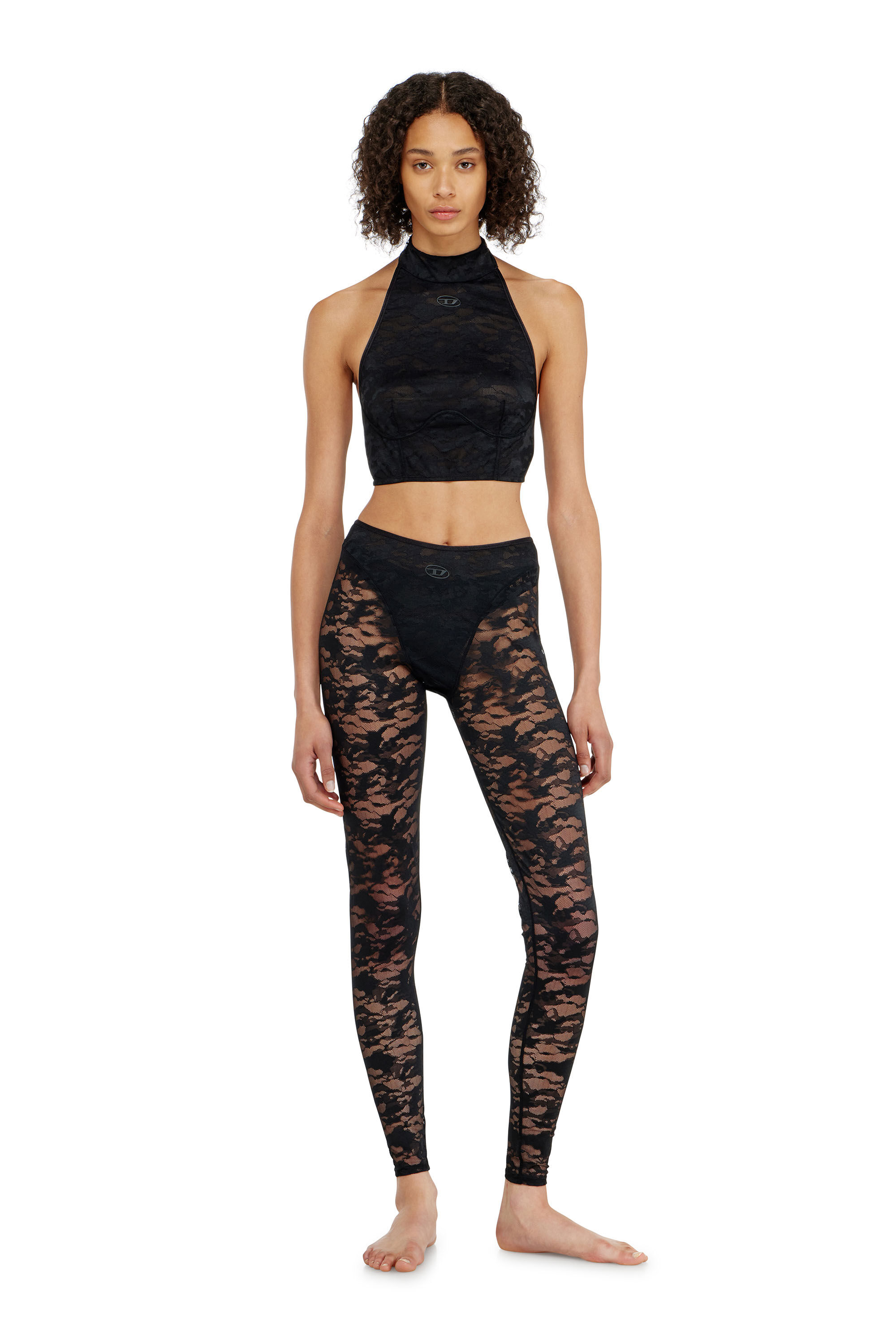 Diesel - MARCIA-UTLT, Woman's Lace bralette with halter neck in Black - 1