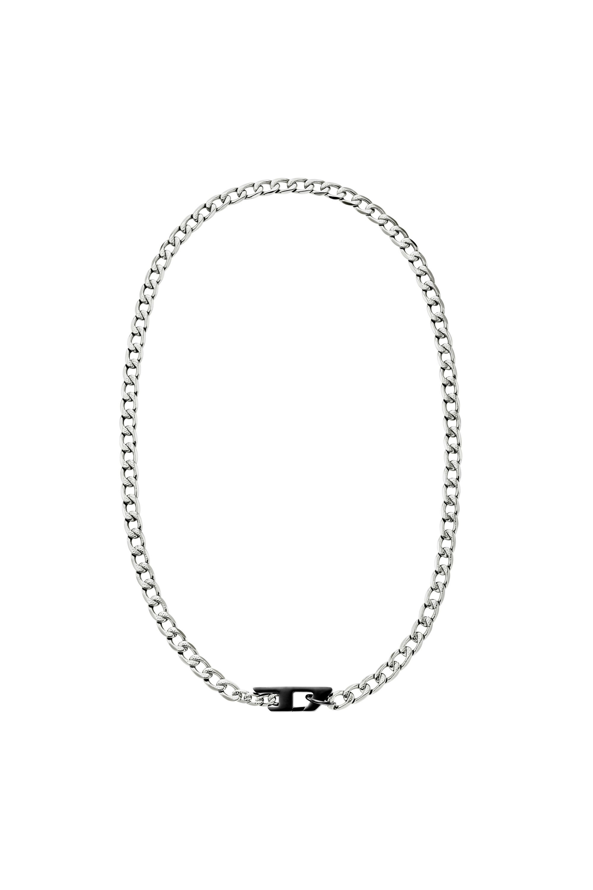Diesel - DX1636931 JEWELLERY, Unisex's Two-tone stainless steel chain necklace in Silver/Black - 1