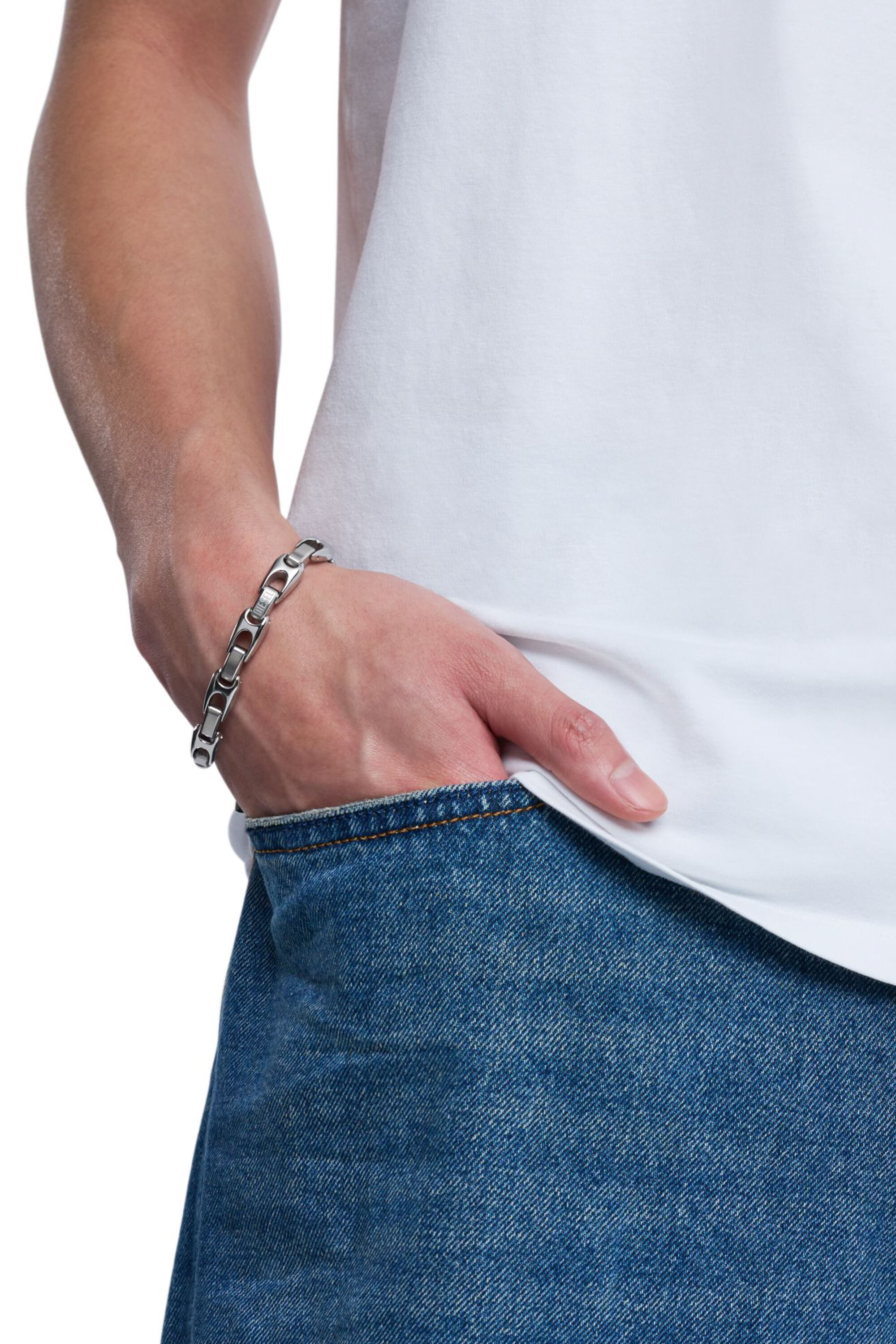 Diesel - DX1633040 JEWELLERY, Unisex's Stainless steel chain bracelet in Silver - 4