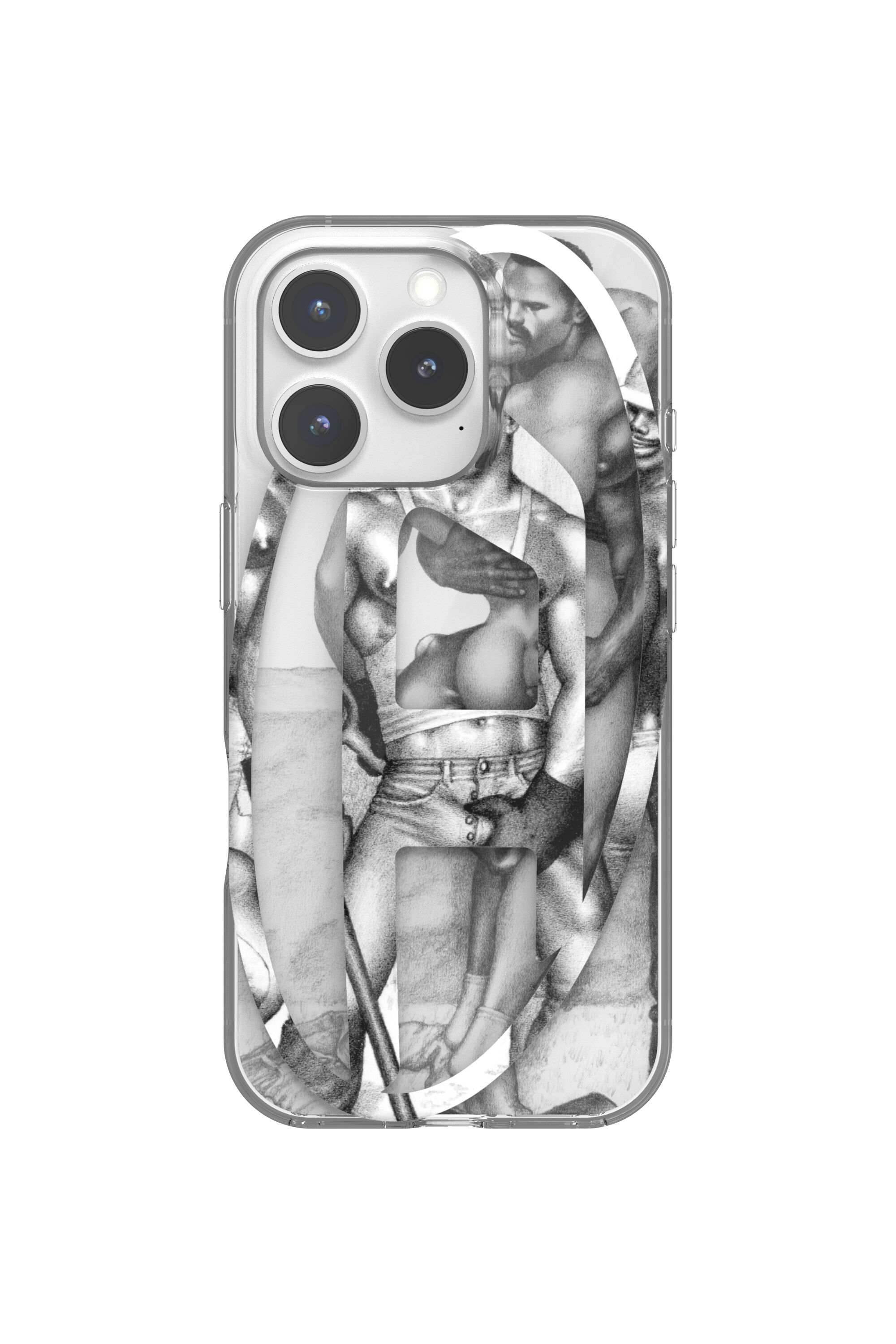 Diesel - 60388 DIESEL TOM OF FINLAND AOP CASE, Unisex's ToFF Case iPhone 16 Pro in Grey - 4