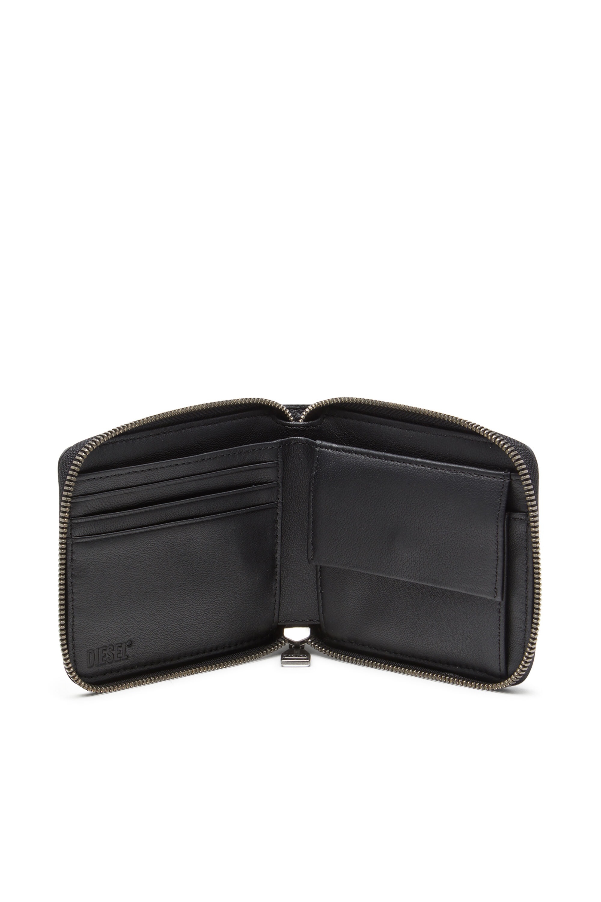 Diesel - DSL 3D- BI FOLD COIN ZIP XS, Man's Zip wallet in Black - 3
