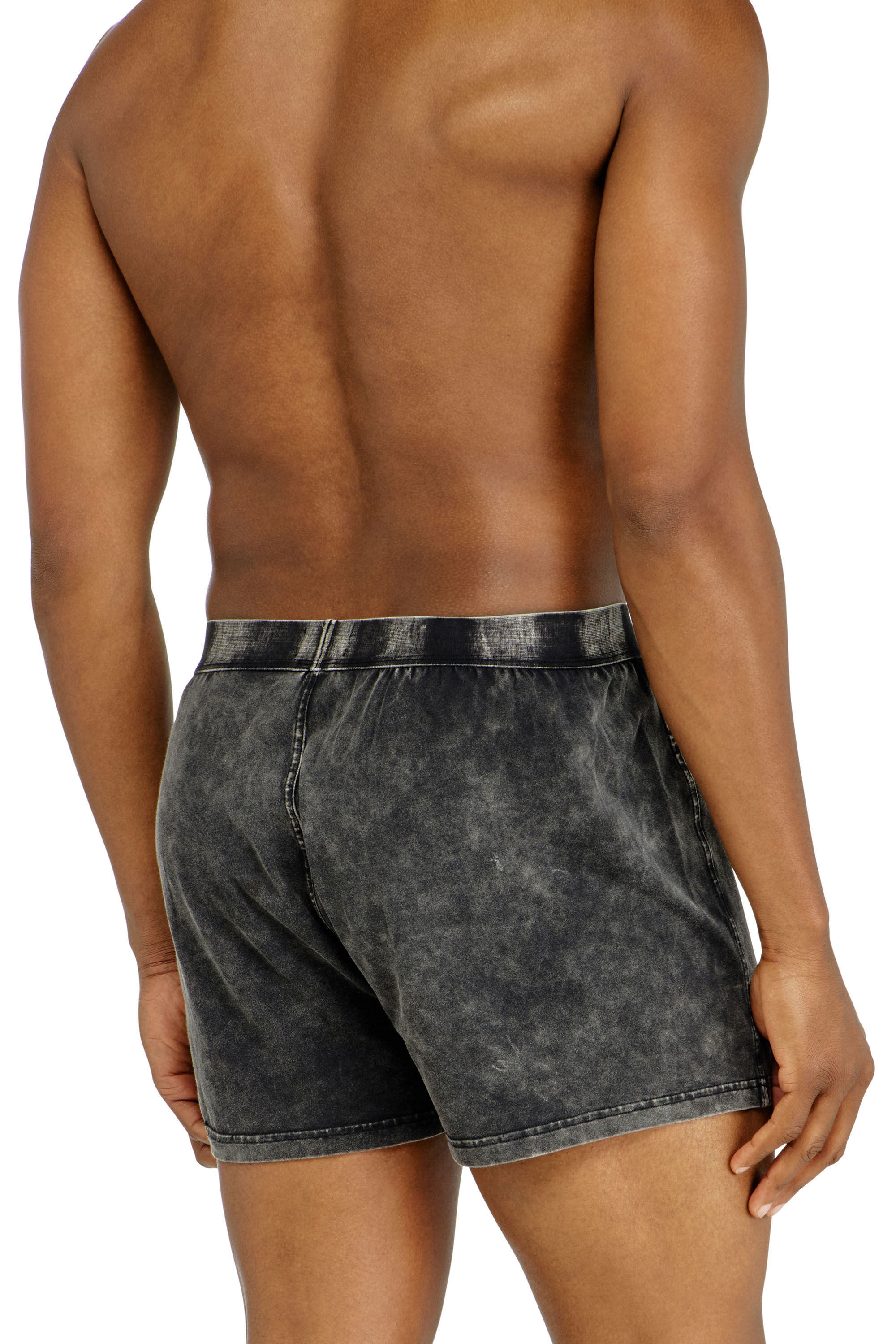 Diesel - STARPER-EL-DNM, Man's Boxer briefs in cotton with denim effect in Dark grey - 4