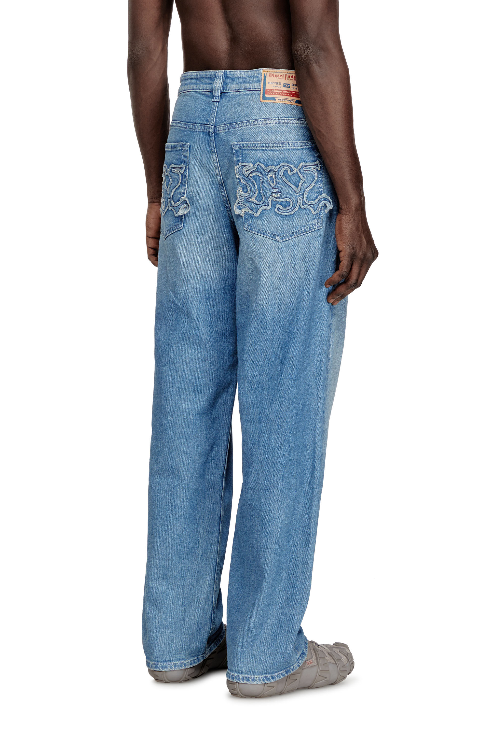 Diesel - Man's Relaxed Jeans 2001 D-Macro 09Q18, Light Blue - 3