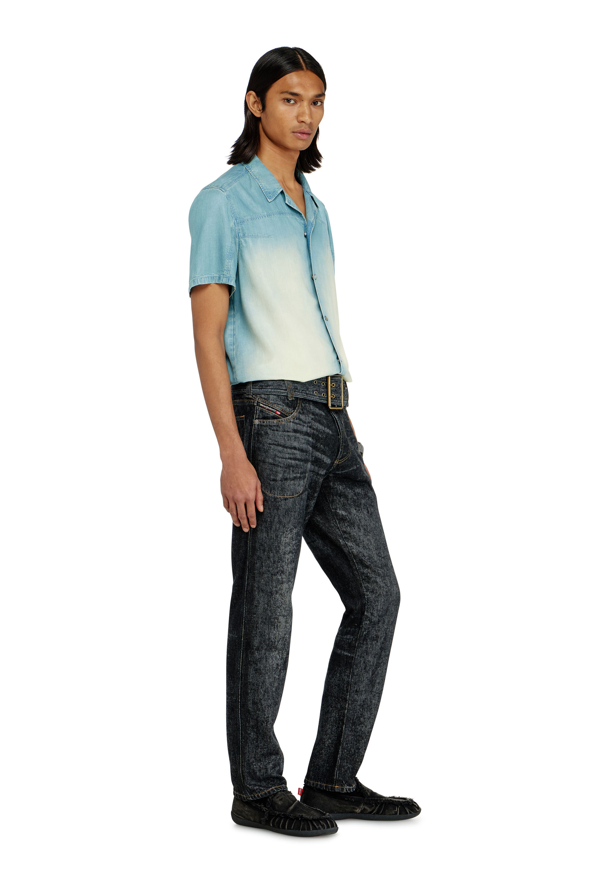 Diesel - Man's Slim Jeans D-Villus 09Q24, Black/Dark grey - 2