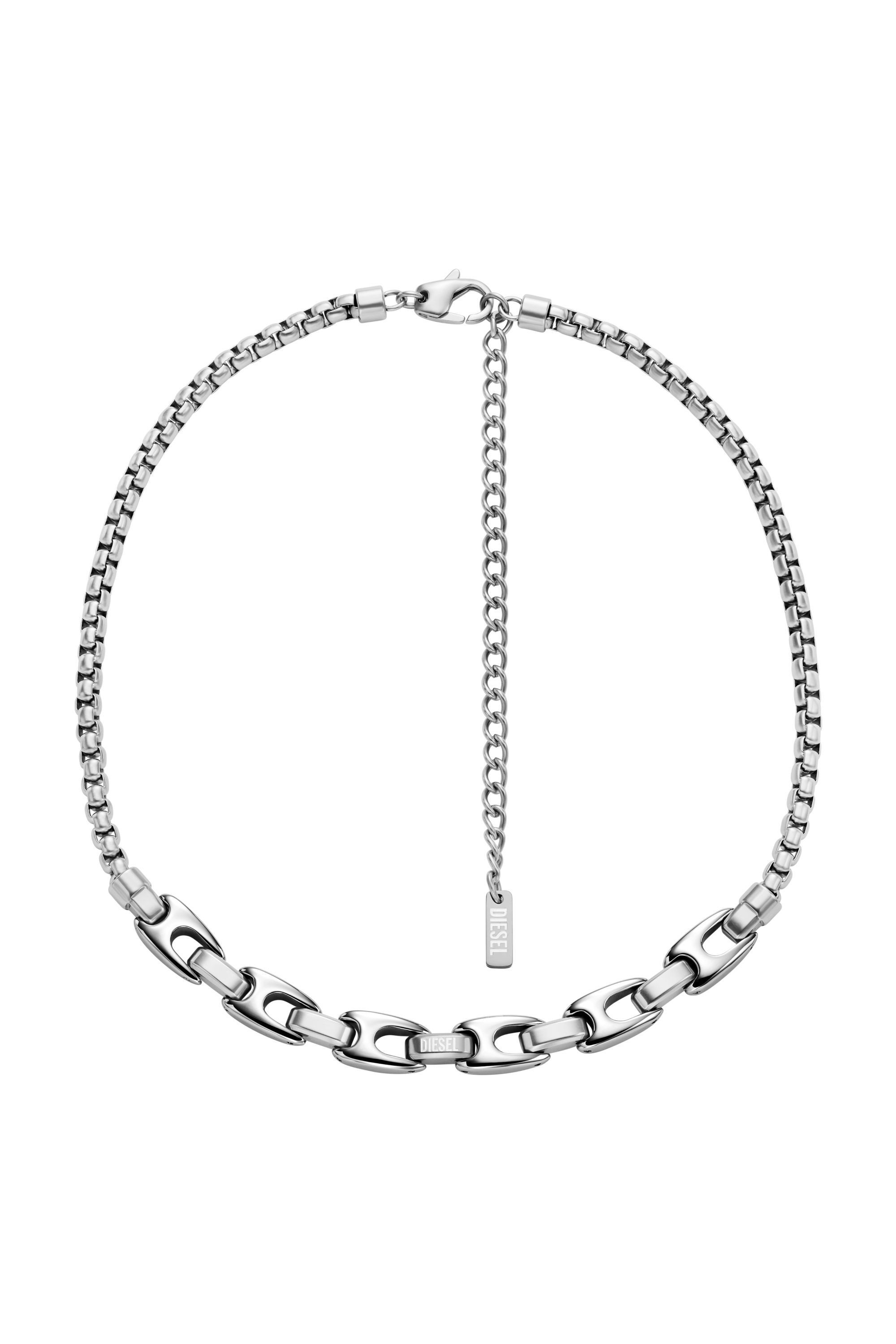 Diesel - DX1650040 JEWELLERY, Unisex's Stainless steel chain necklace in Silver - 1