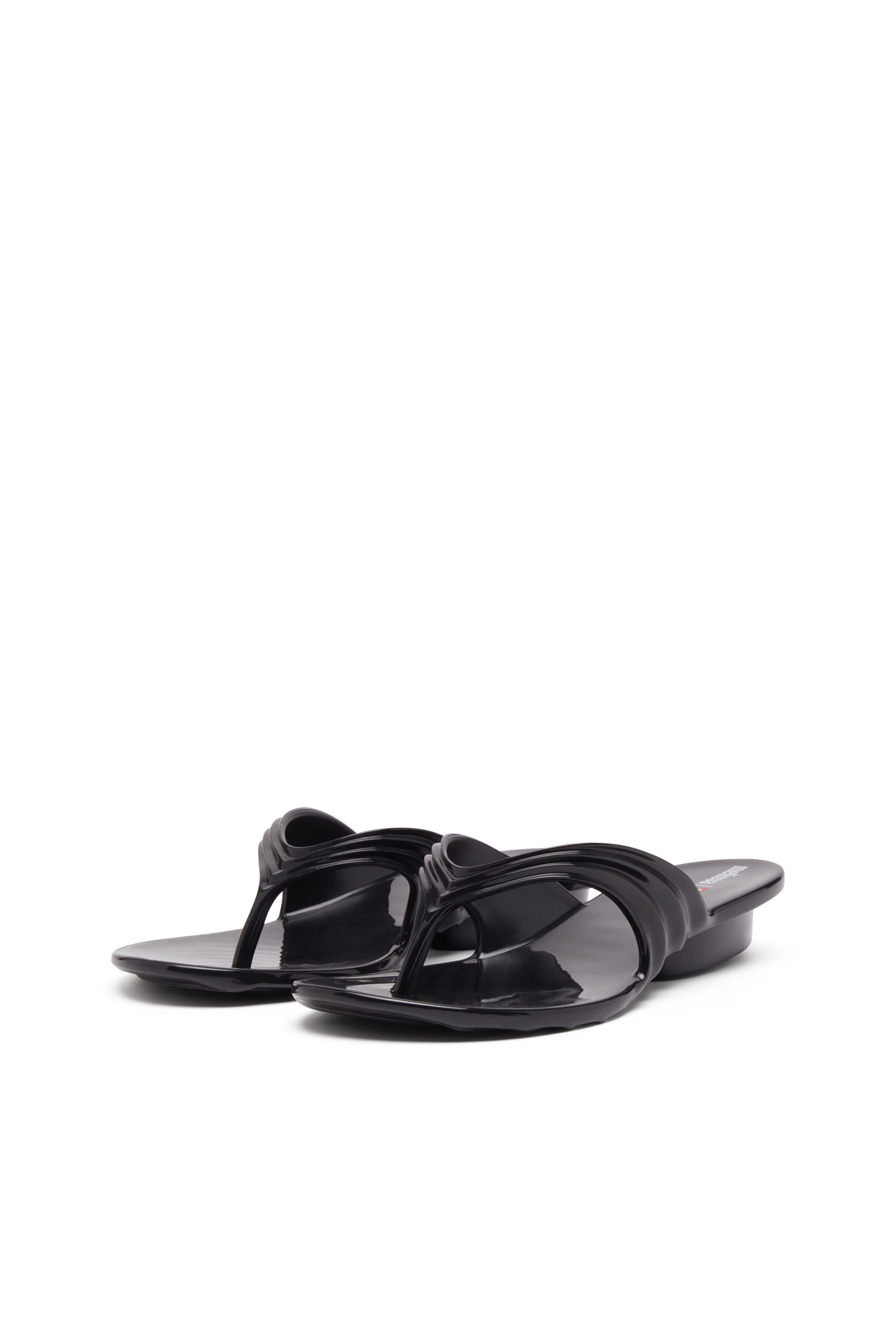 Diesel - MELISSA QUANTUM THONG, Woman's Sculptural flip-flops in Melflex&reg; in Black - 9