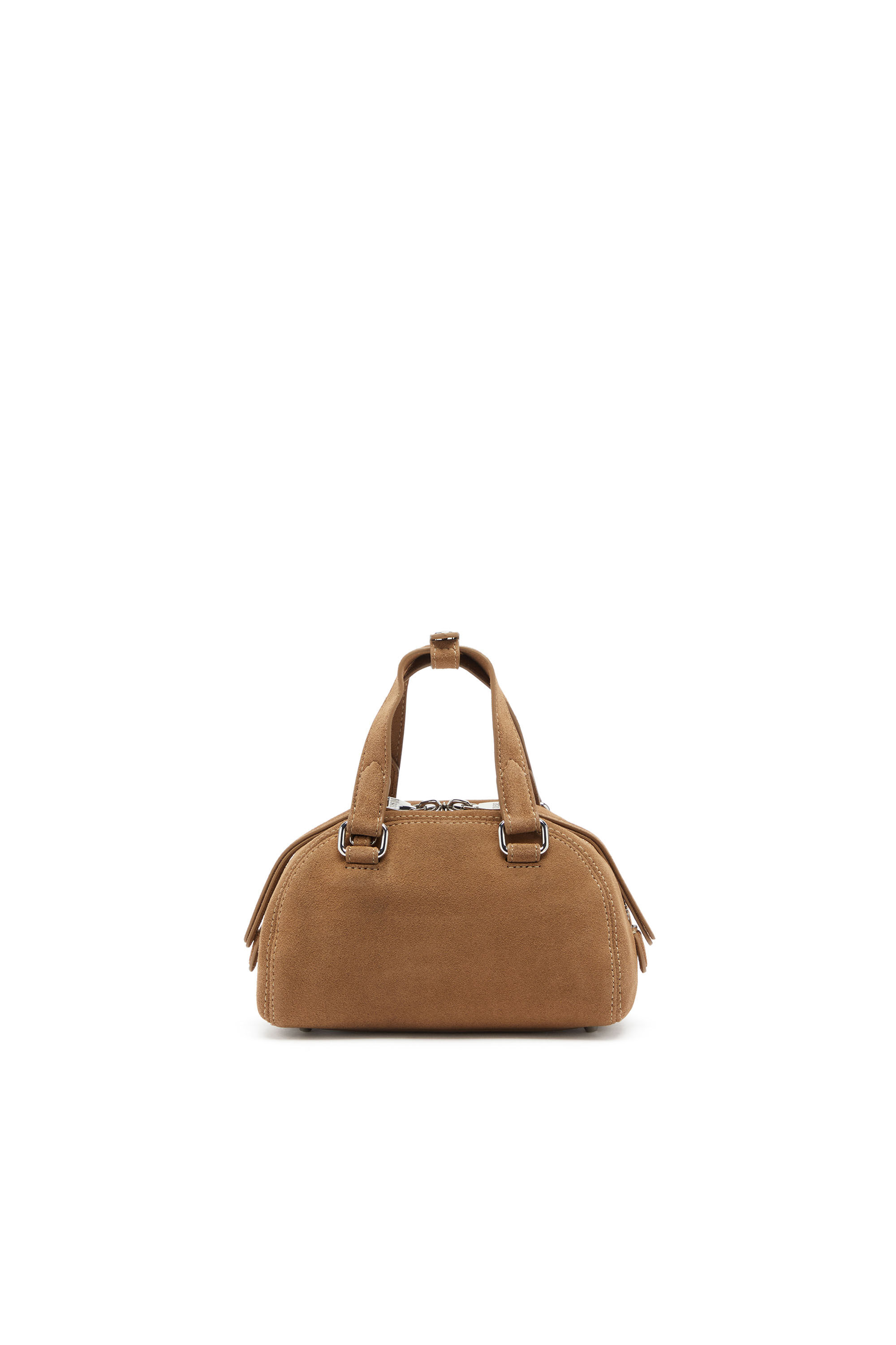 Diesel - 1DR DOME CROSSBODY, Unisex's 1DR Dome-Suede mini bowling bag in Beige - 5