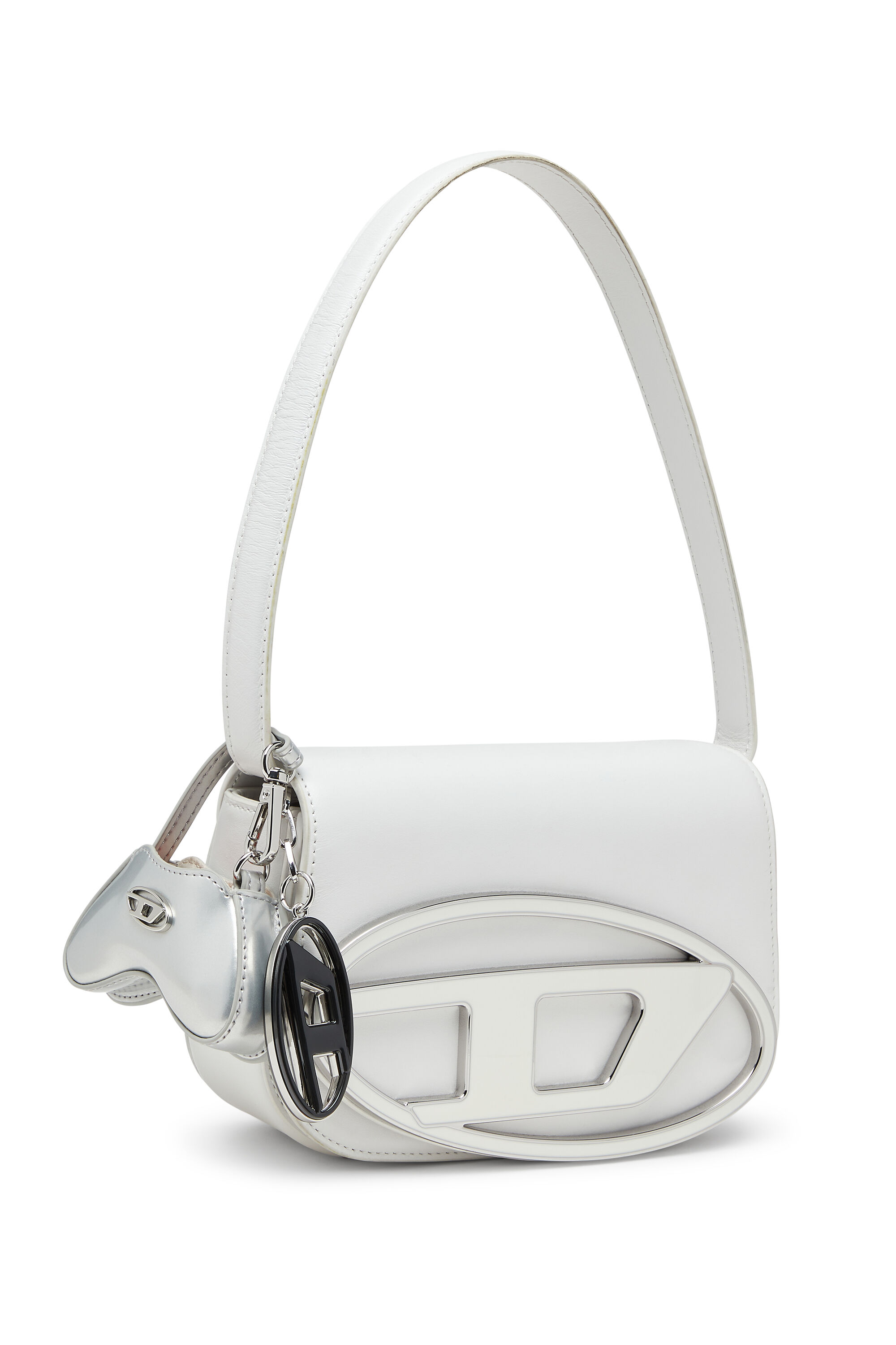 Diesel - 1DR, Woman's 1DR-Iconic shoulder bag in nappa leather in White - 6