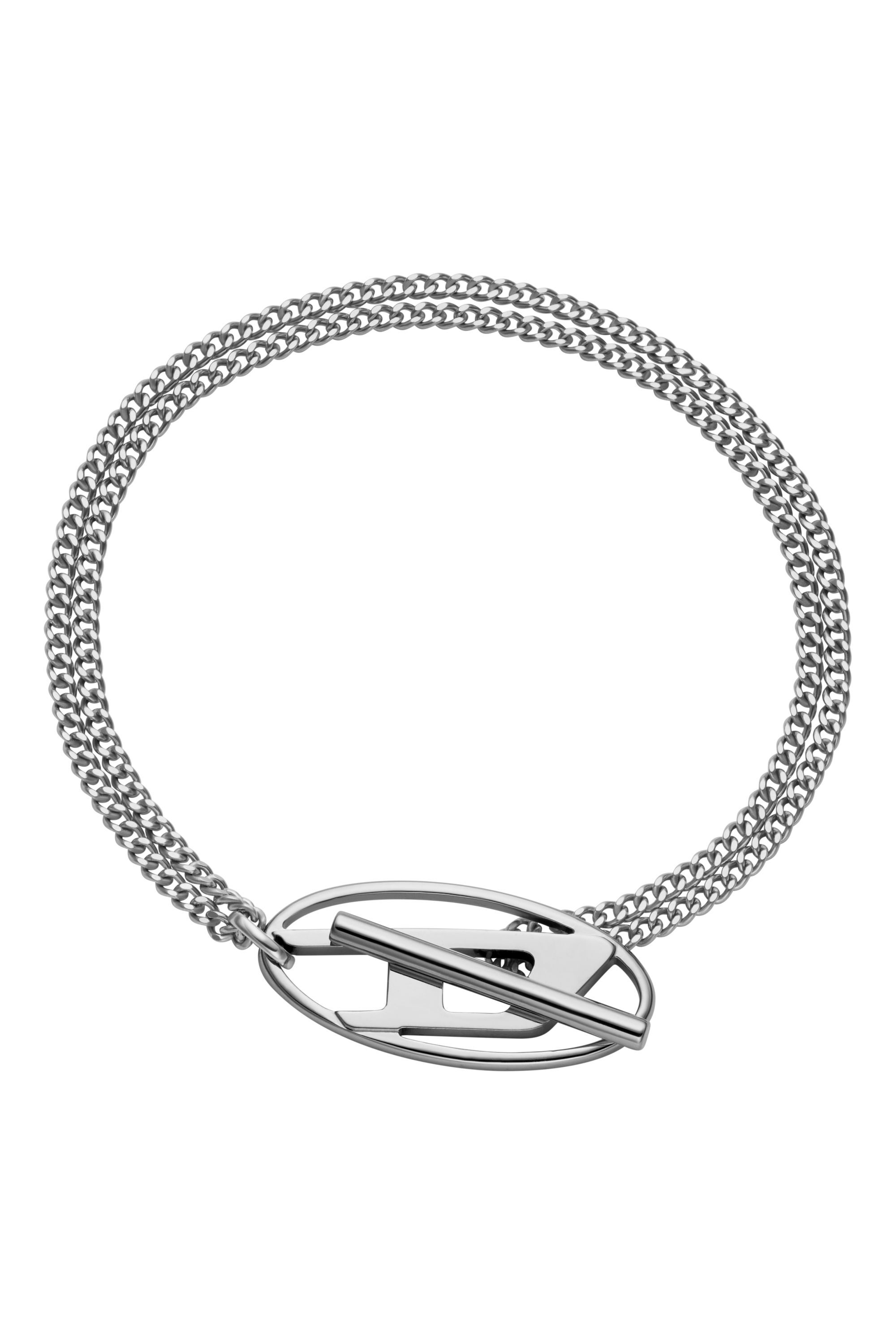 Diesel - DX1535040, Unisex's Stainless Steel Chain Bracelet in Silver - 1