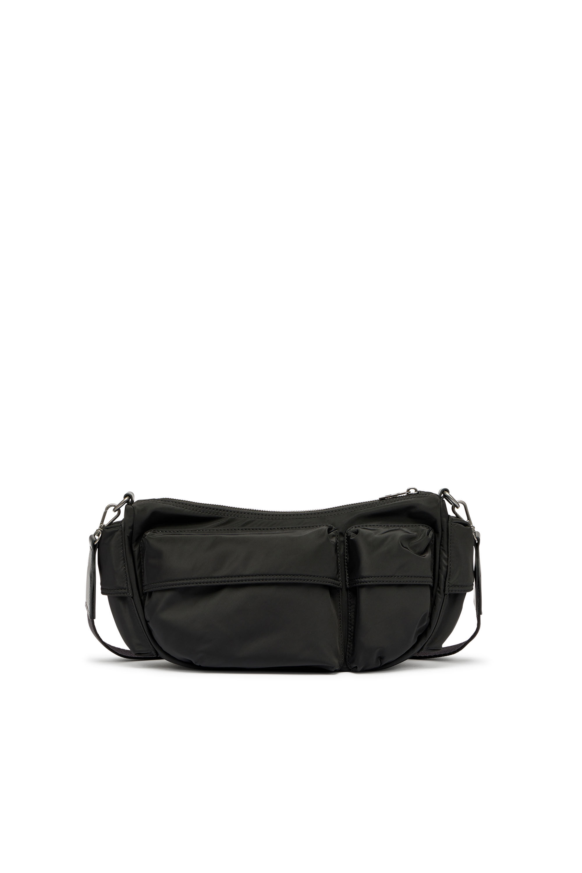 Diesel - MULTI-PKTS SHOULDER BAG X, Unisex's Multi-Pkts-Multipocket bag in utilitarian shell in Black - 3
