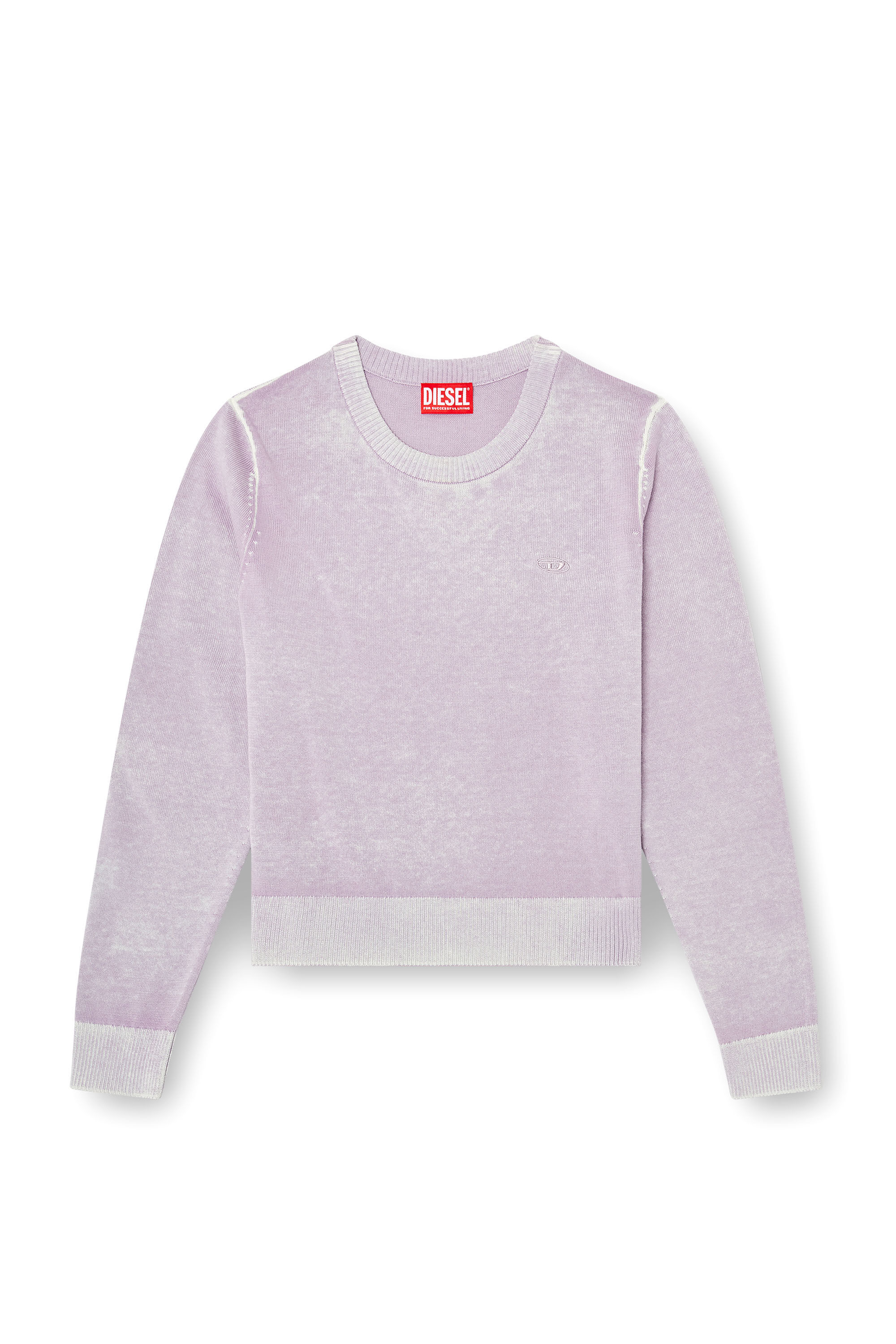 Diesel - M-LOVRE, Woman's Jumper with faded reverse print in Lilac - 2