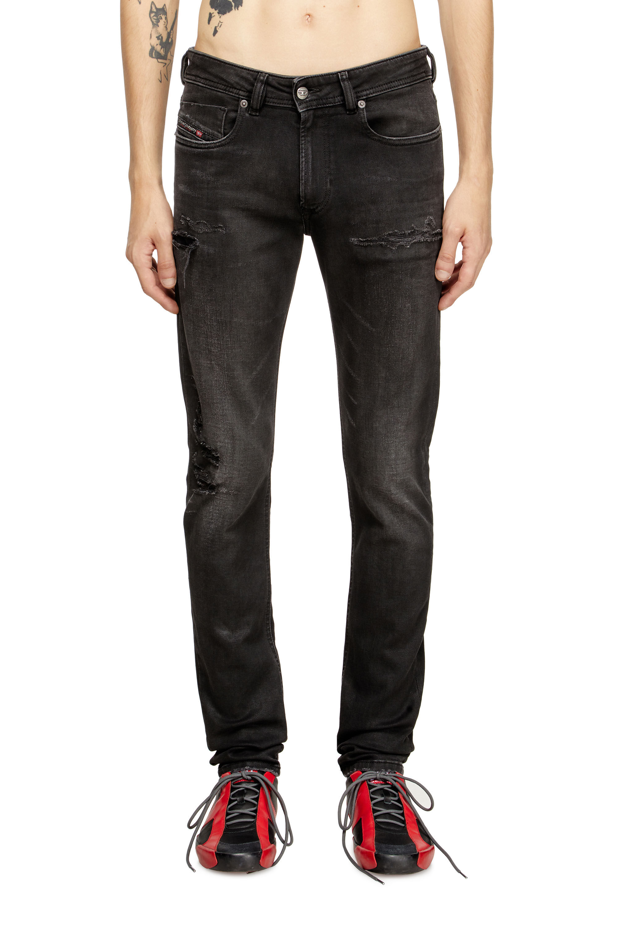 Diesel - Man's Skinny Jeans 1979 Sleenker 068SG, Black/Dark grey - 3