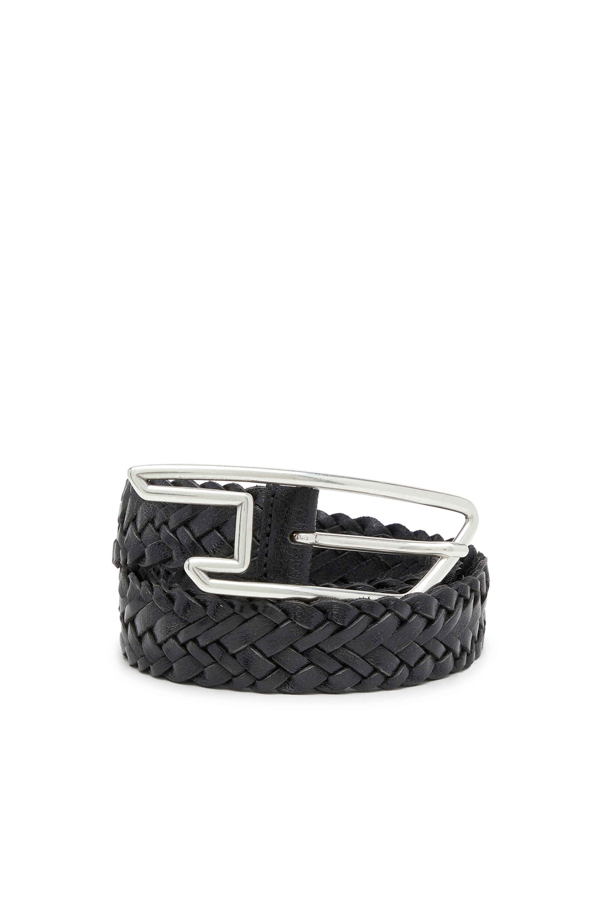 Diesel - B-D LINE 30 BRAIDERED, Unisex's 3 cm belt in braided leather in Black - 3