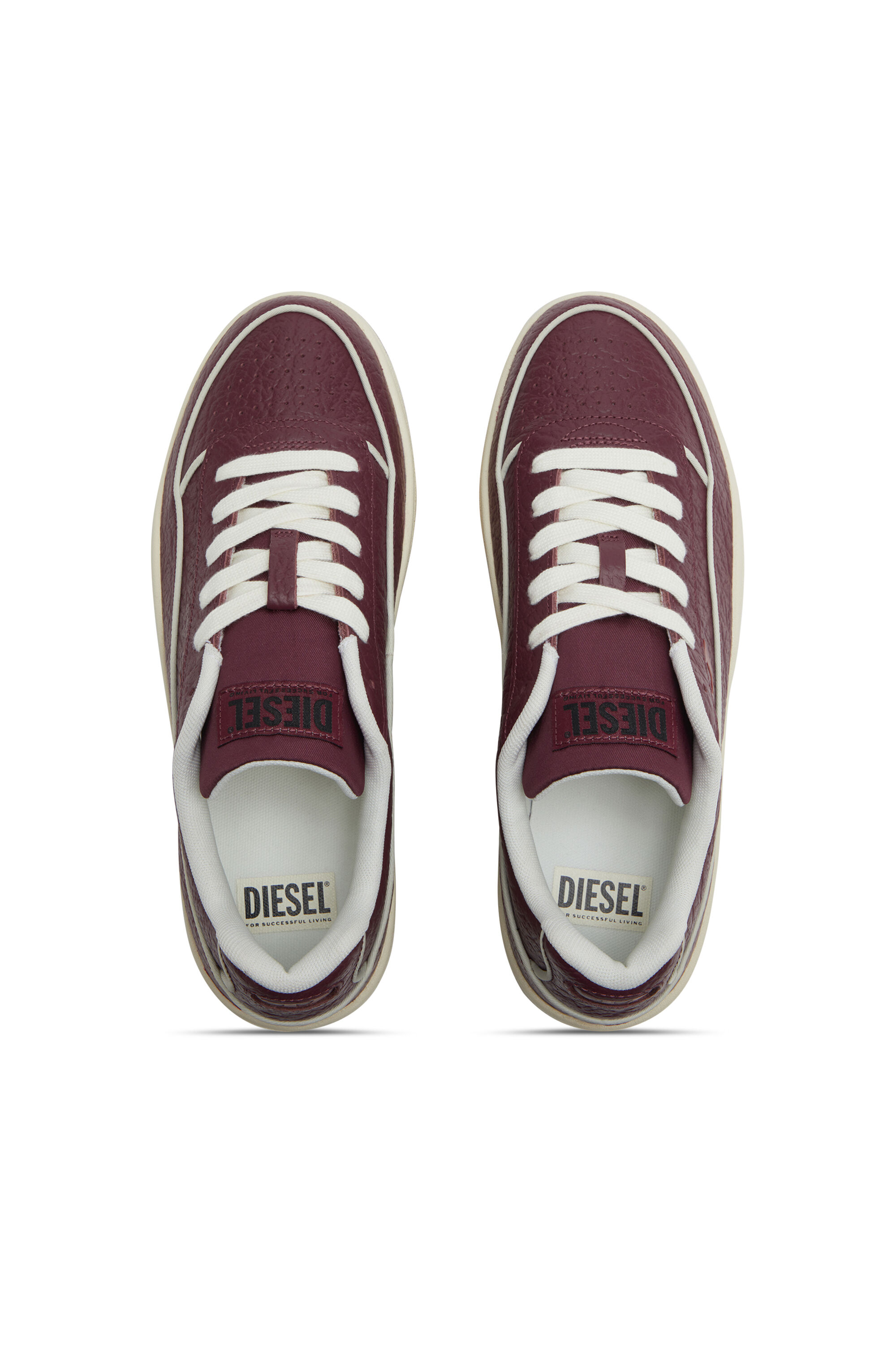 Diesel - S-TRACKER-D LOW, Man's S-Tracker-D-Sneakers in textured leather in Burgundy - 4