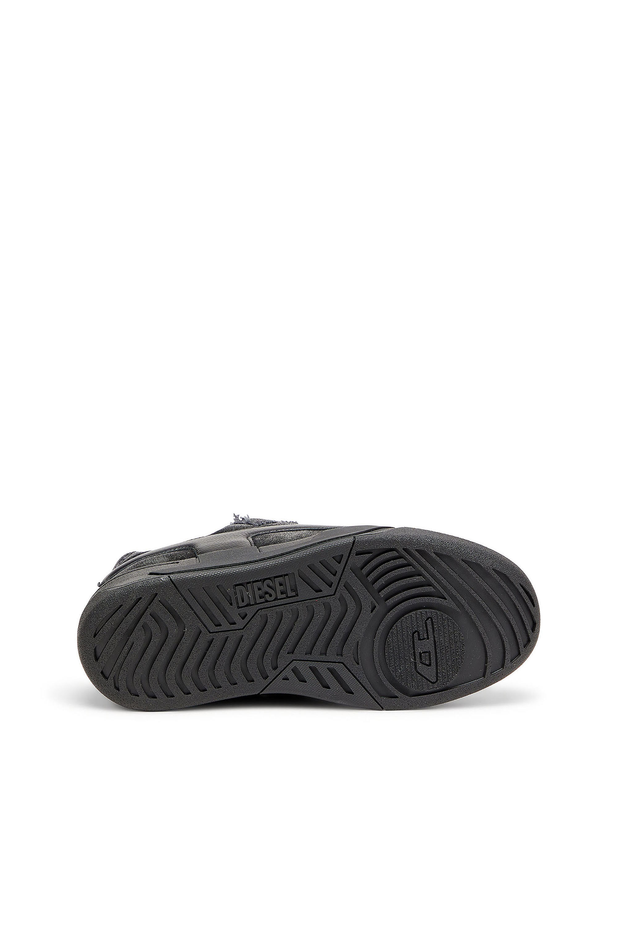 Diesel - S-D-OLLIE LOW, Man's S-D-Ollie - Sneakers in frayed denim e leather in Black - 5