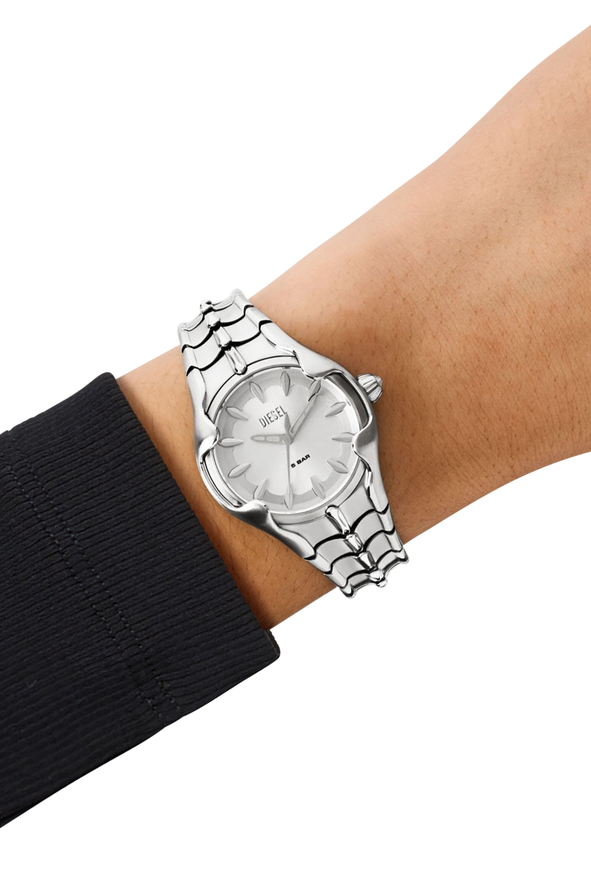 Diesel - DZ5605, Woman's Vert three-hand stainless steel watch in Silver - 4