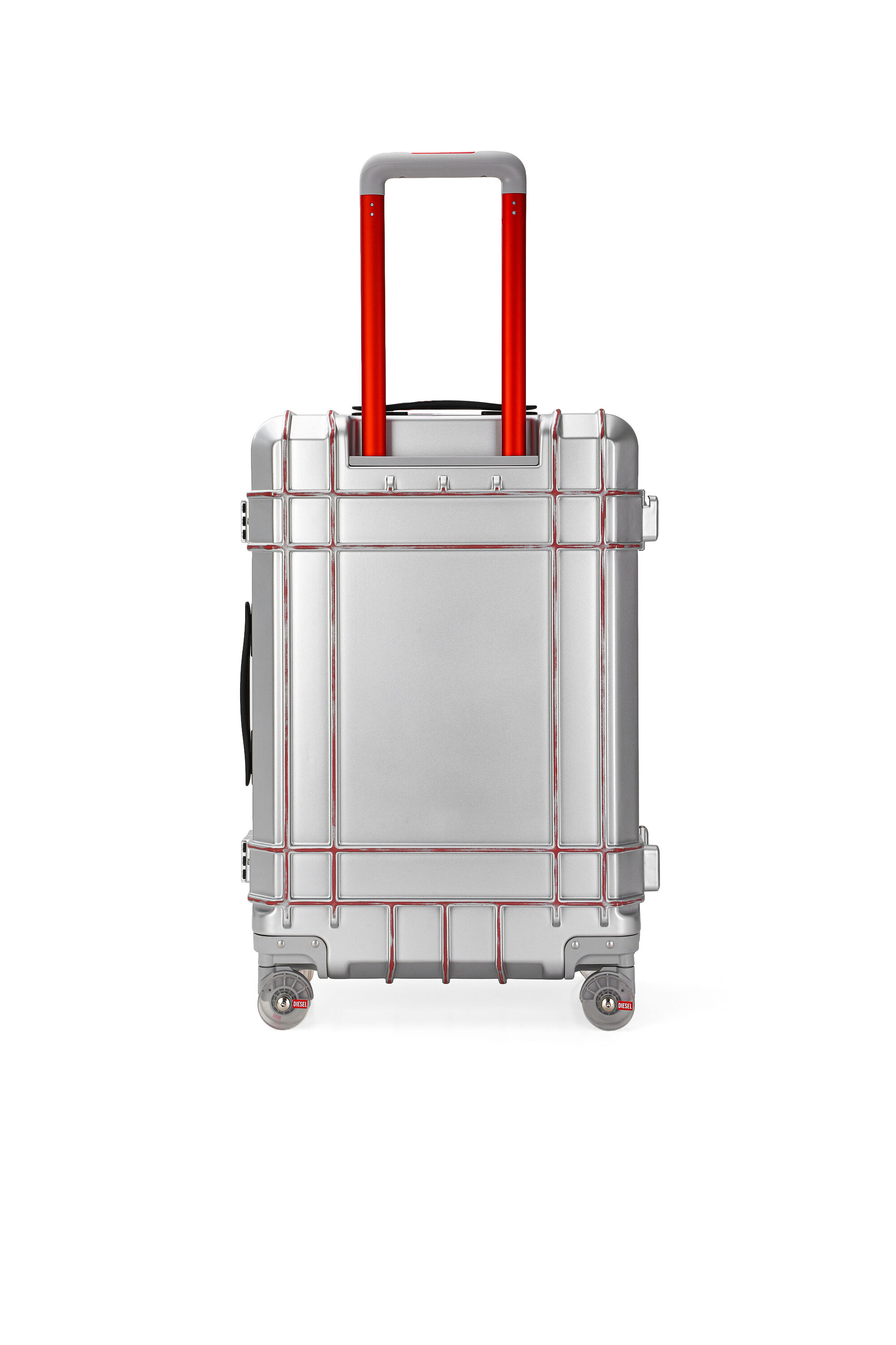 Diesel - DIESEL PC STRONG IMAGE TROLLEY- DSL003, Unisex's Rugged suitcase size M in Silver - 2