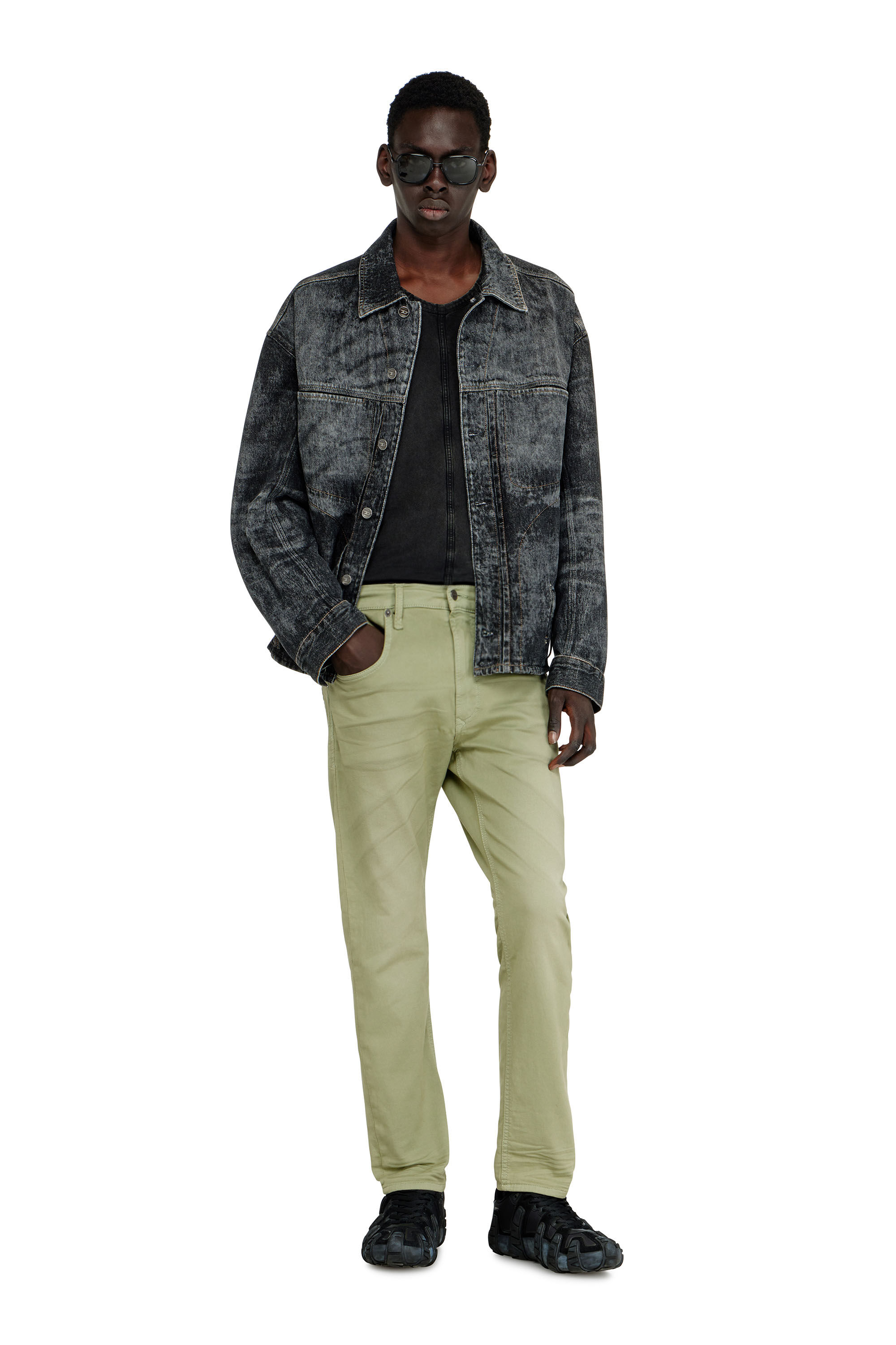 Diesel - Man's Regular 2032 D-Krooley-BW Joggjeans&reg; 0670M, Olive Green - 1