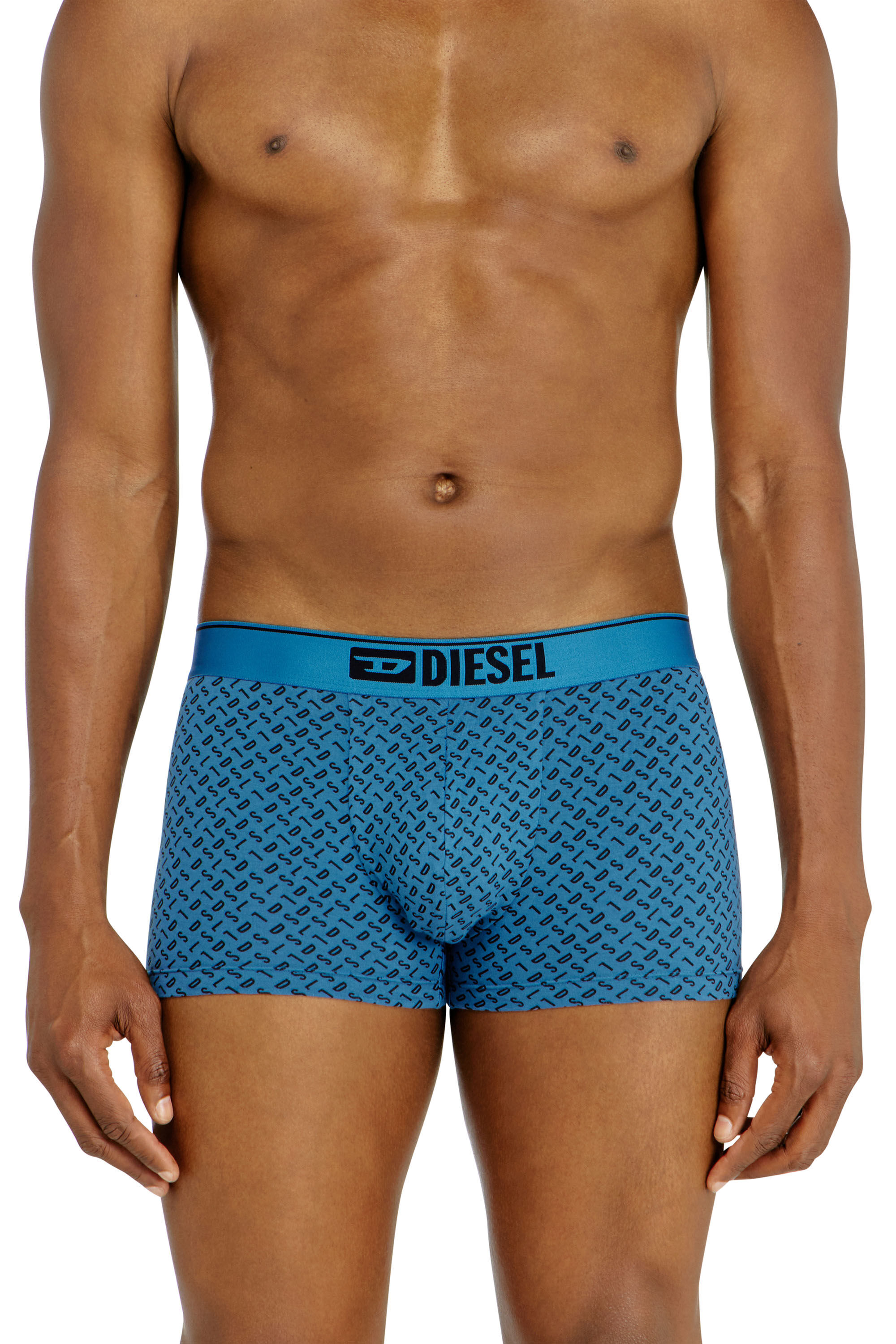 Diesel - DAMIEN-D-BOX-3PACK, Man's Three-pack of stretch cotton trunks with monogram in Blue - 3