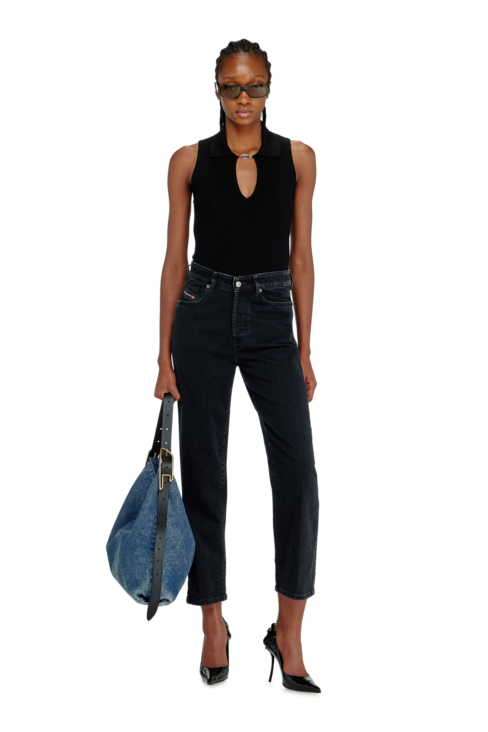 Diesel - Woman's Regular Jeans 1981 D-Went 09N89, Black/Dark grey - 7