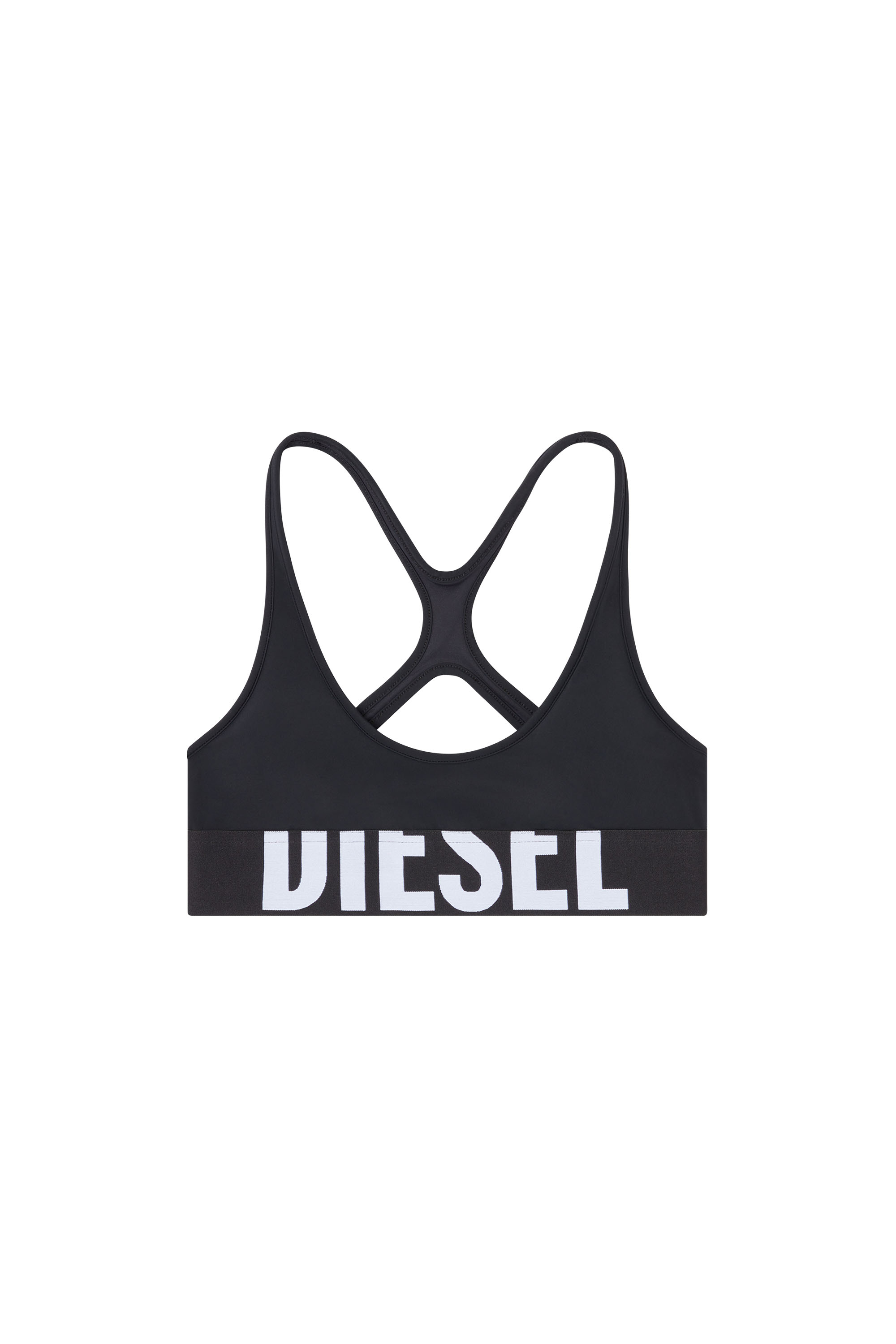 Diesel Microfibre Sports Bra With Cut-off Logo