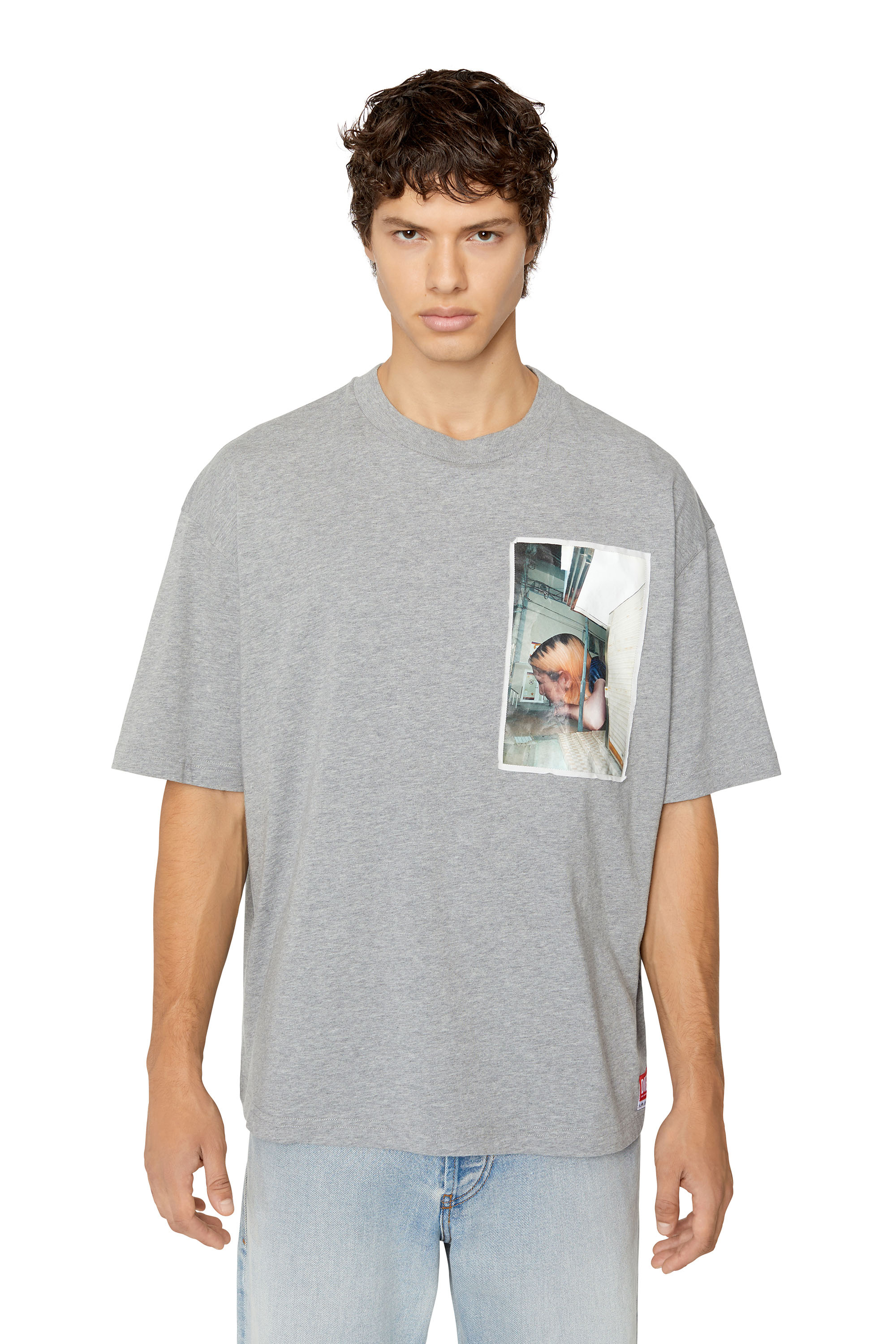 Diesel - T-shirt grafica in cotone - T-Shirts - Unisex - Grigio